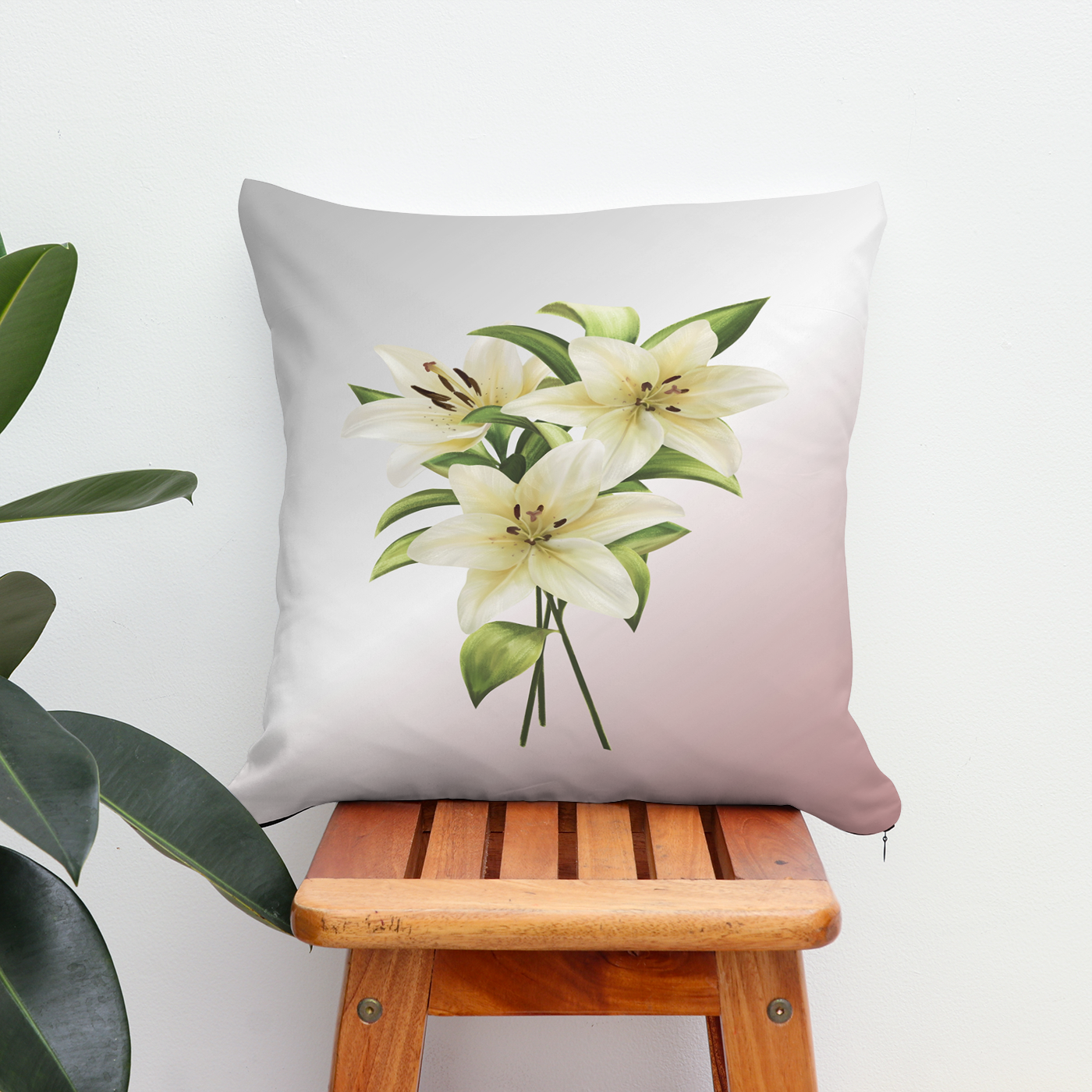 Cushion for any room, flower cushion to match the canvas wall art.