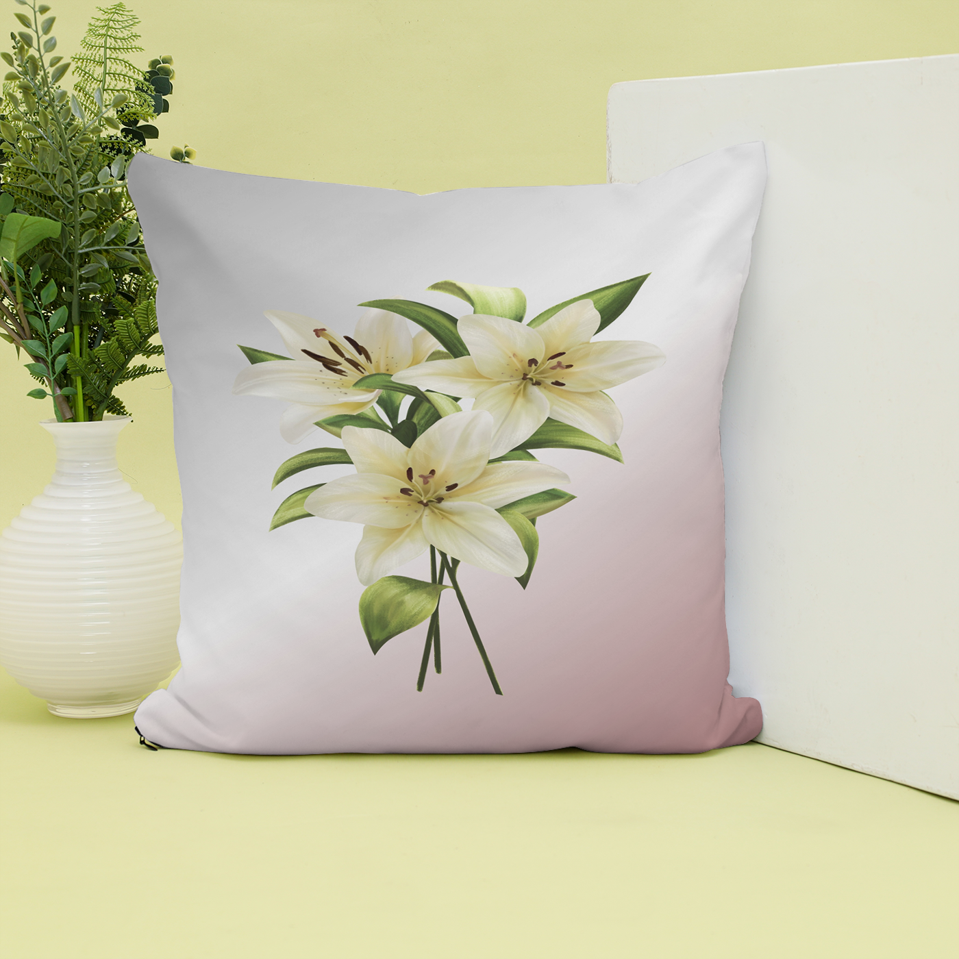 Cushion for any room, flower cushion to match the canvas wall art.