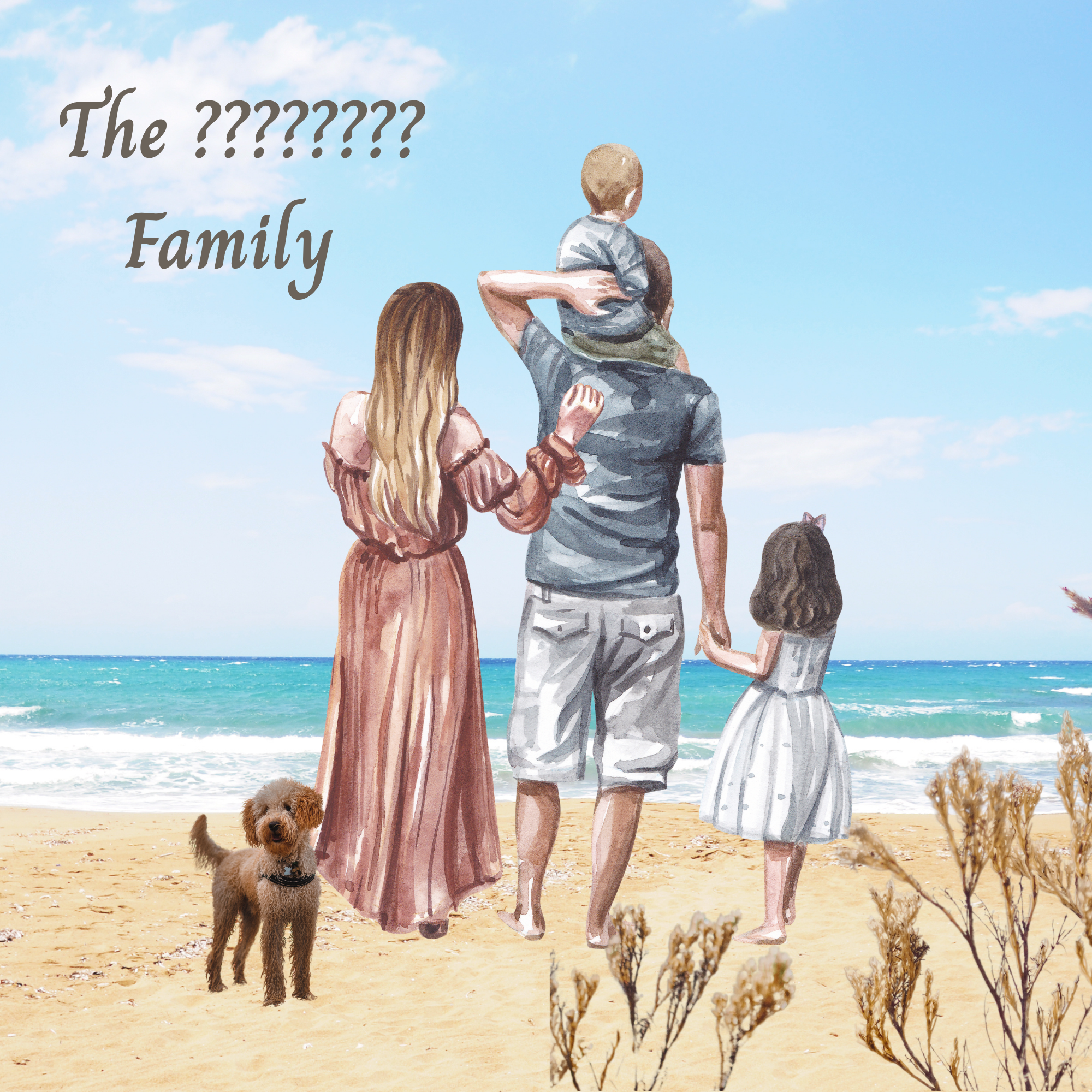 Family Canvas Wall Art, with the family name if required.