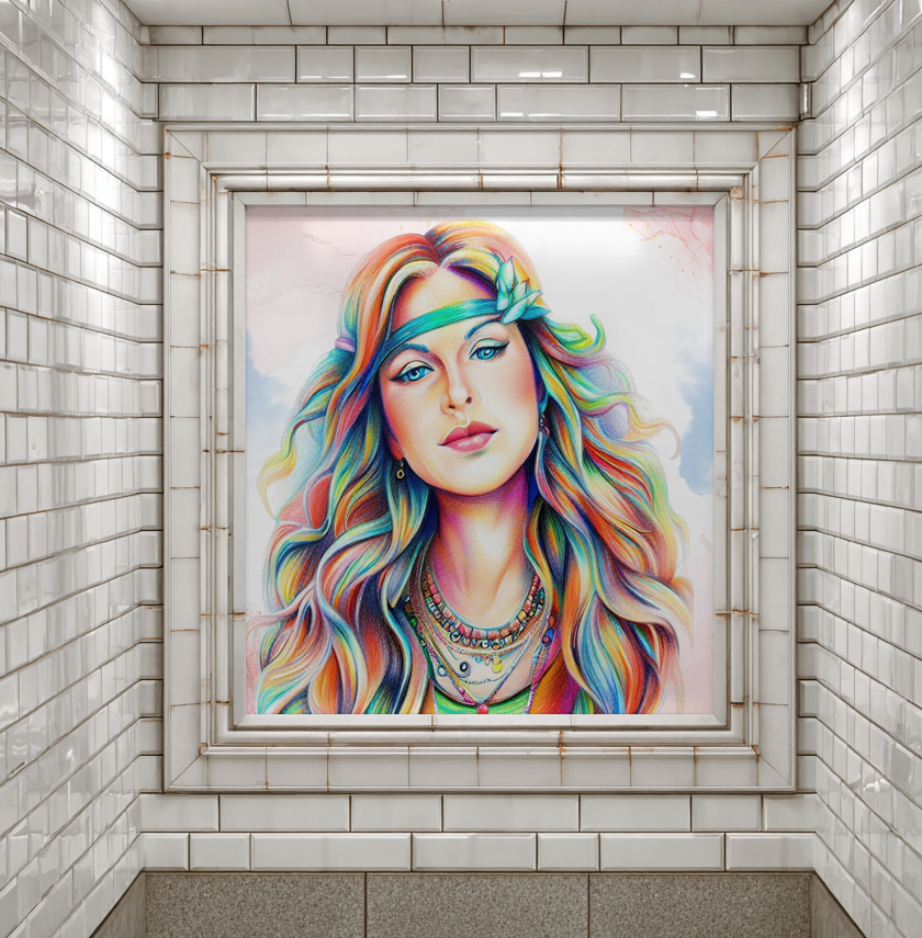 Hippie Canvas Wall Art, real modern take on a era that was so colourful  