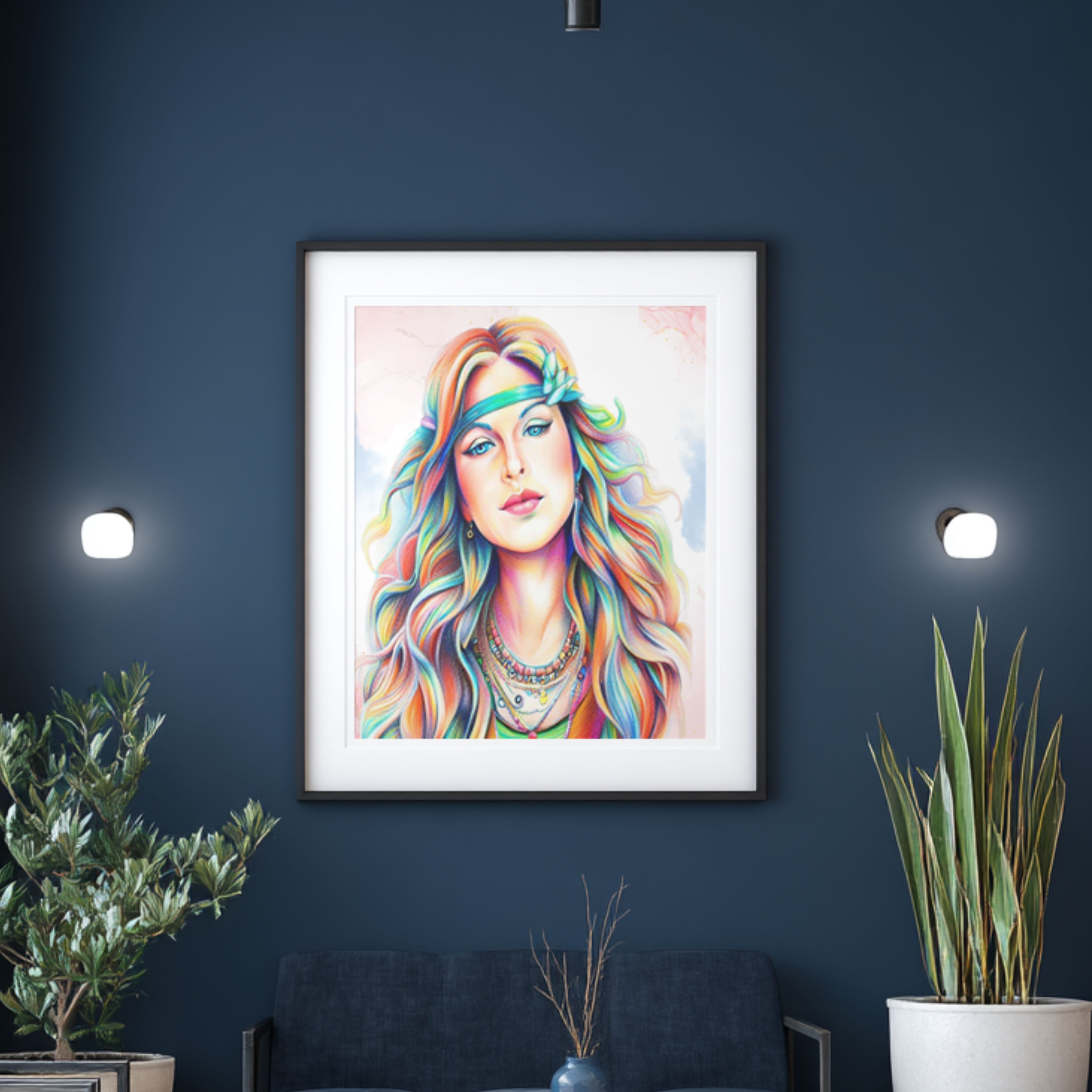 Hippie Canvas Wall Art, real modern take on a era that was so colourful  
