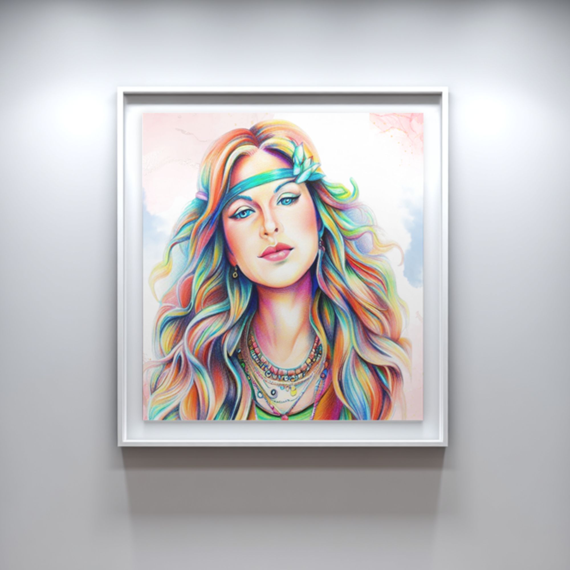 Hippie Canvas Wall Art, real modern take on a era that was so colourful  