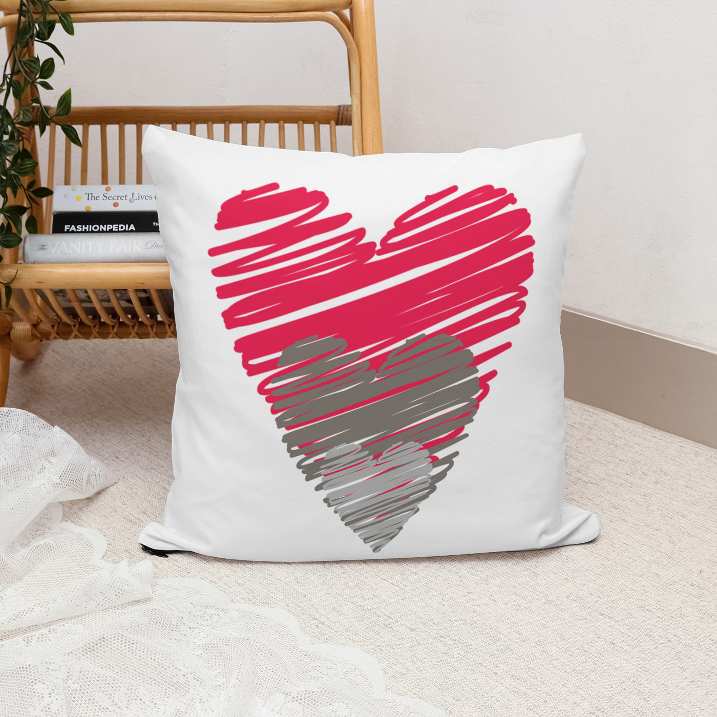 Three Hearts Cushion design, simple but effective.