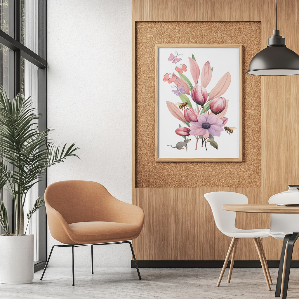 Floral Art Canvas, Canvas wall art for nature lovers.