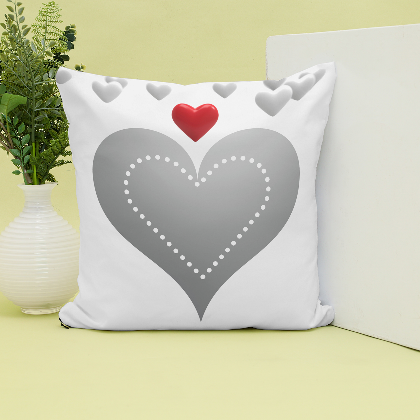 Heart Pattern Decorative Cushion, ideal for any room.