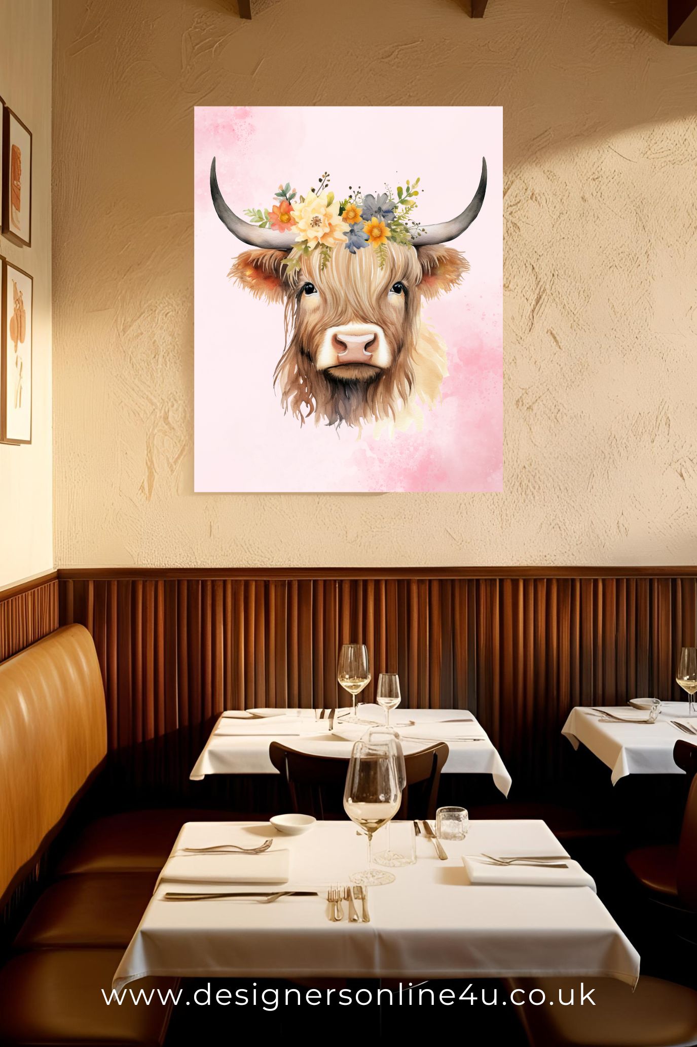 Highland Bull Canvas Wall Art, this is from the warehouse and not designed by us.