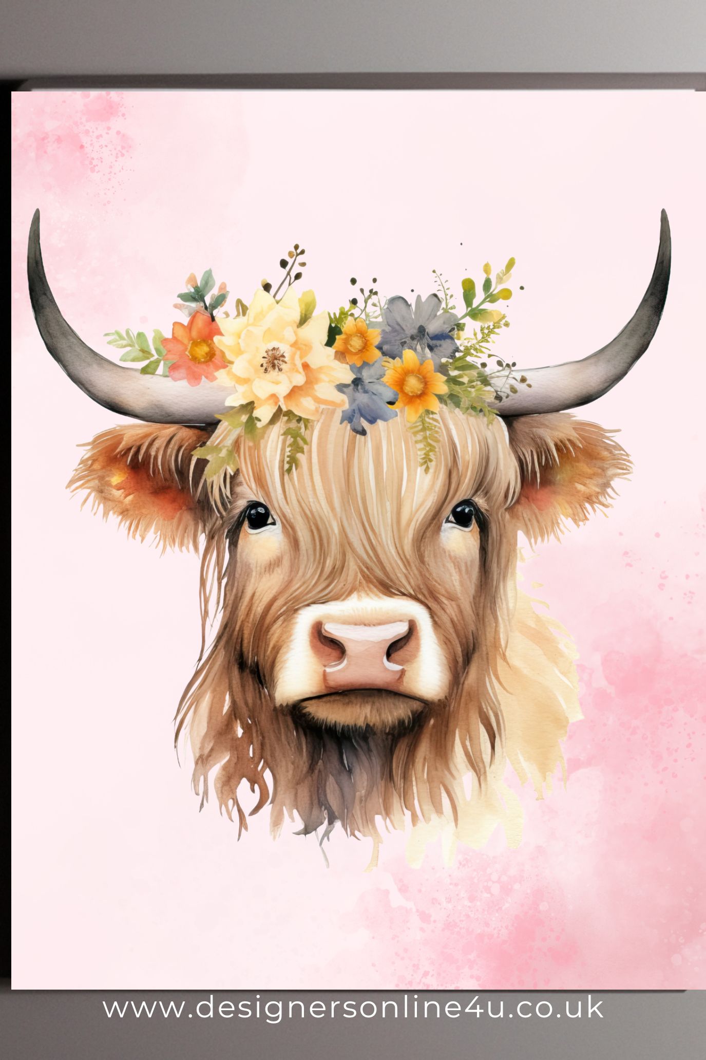 Highland Bull Canvas Wall Art, this is from the warehouse and not designed by us.