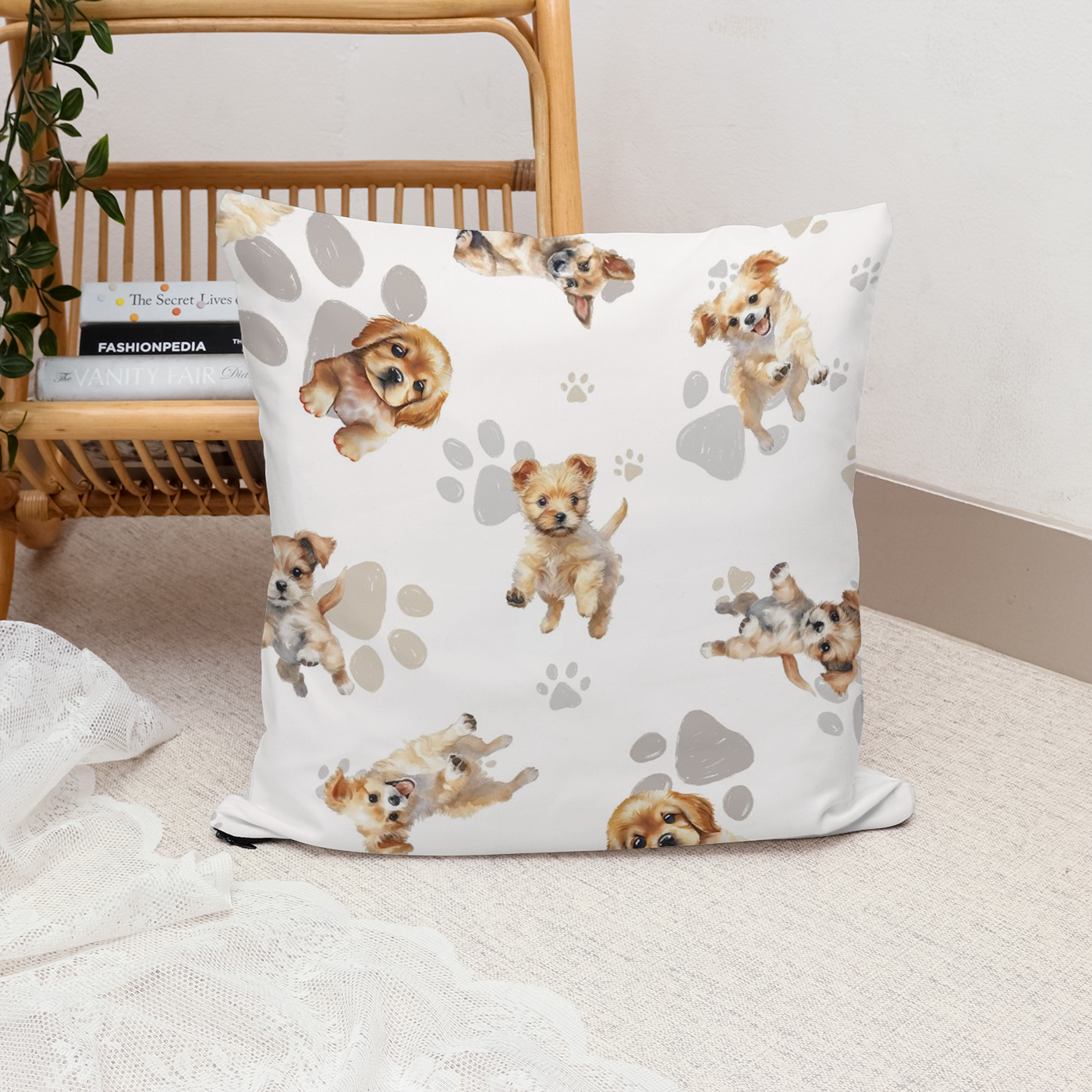 Cute Puppy Patterned Cushion, for every dog lover