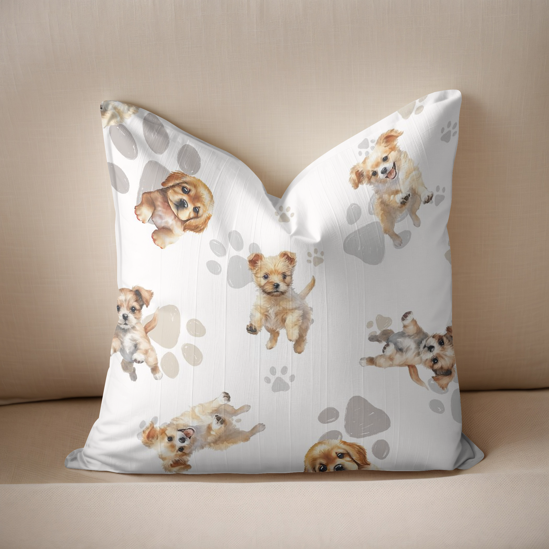 Cute Puppy Patterned Cushion, for every dog lover