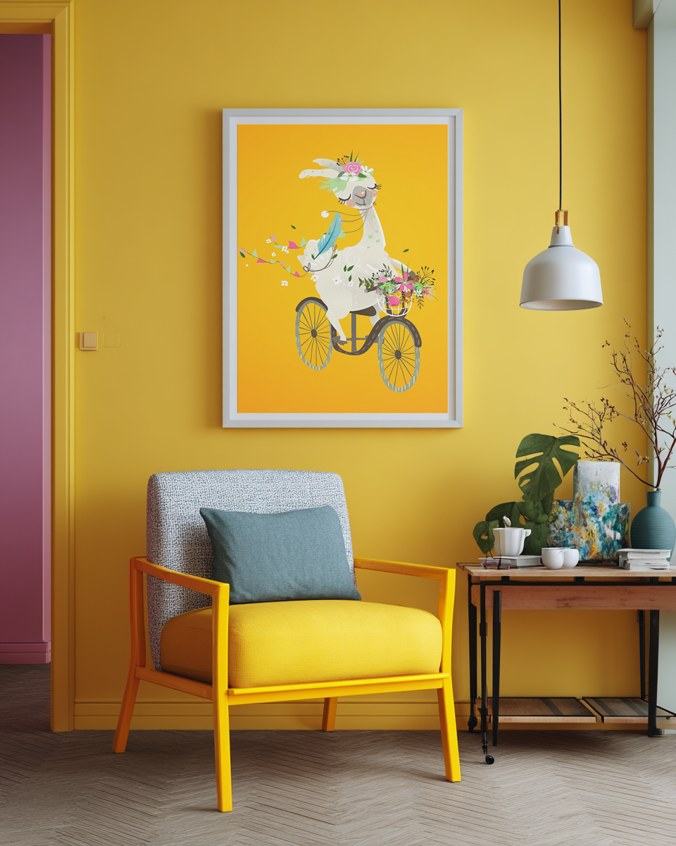 The Busy Alpaca Canvas Wall Art. For the many people who like alpaca,s