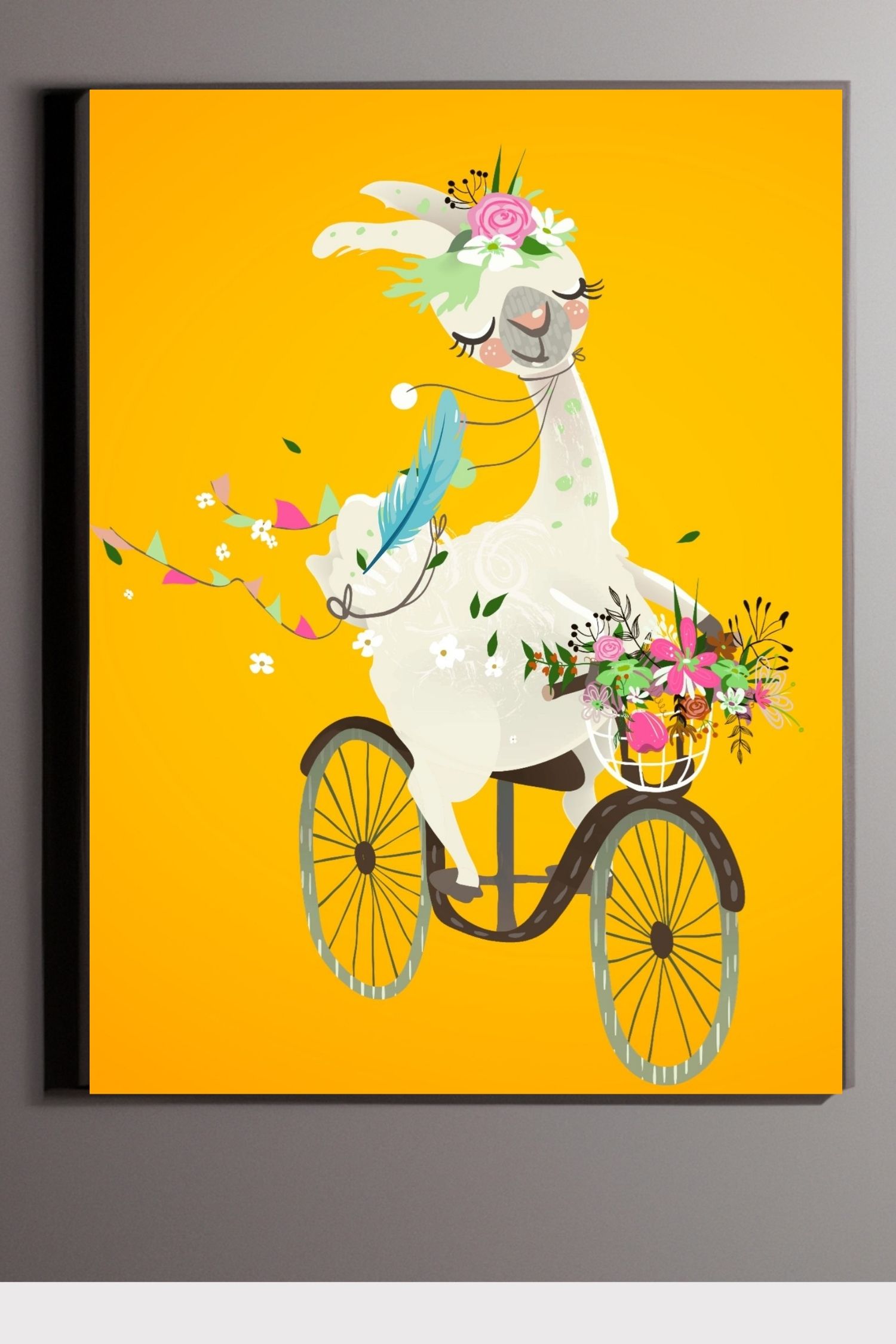 The Busy Alpaca Canvas Wall Art. For the many people who like alpaca,s