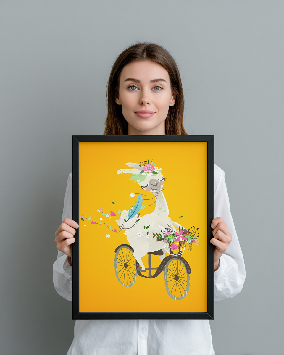 The Busy Alpaca Canvas Wall Art. For the many people who like alpaca,s