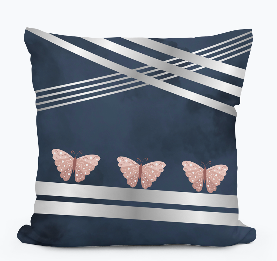 Decorative Butterfly cushion, in soft faux suede