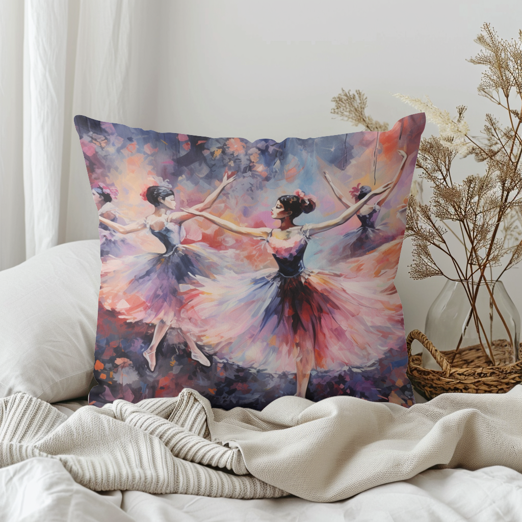 Ballerina Cushion/pillow in various sizes, soft faux suede