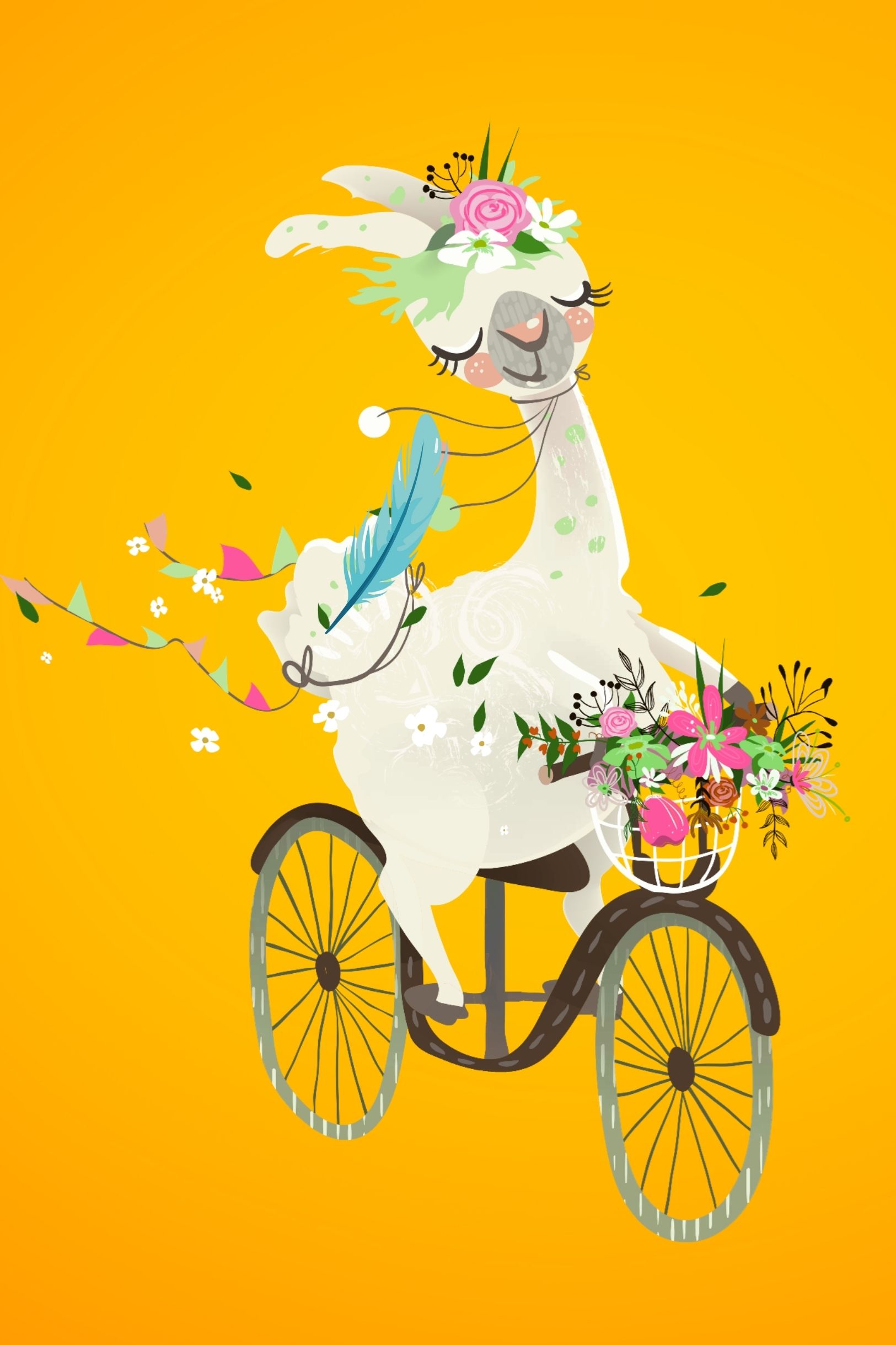 The Busy Alpaca Canvas Wall Art. For the many people who like alpaca,s