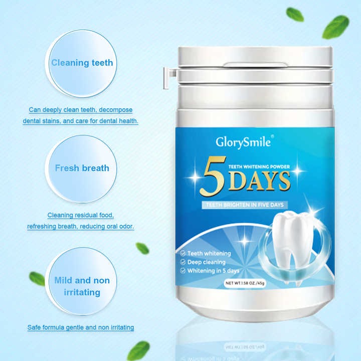 Nettoyage en profondeur blanchiment dentifrice en poudre pour les dents à usage domestique
