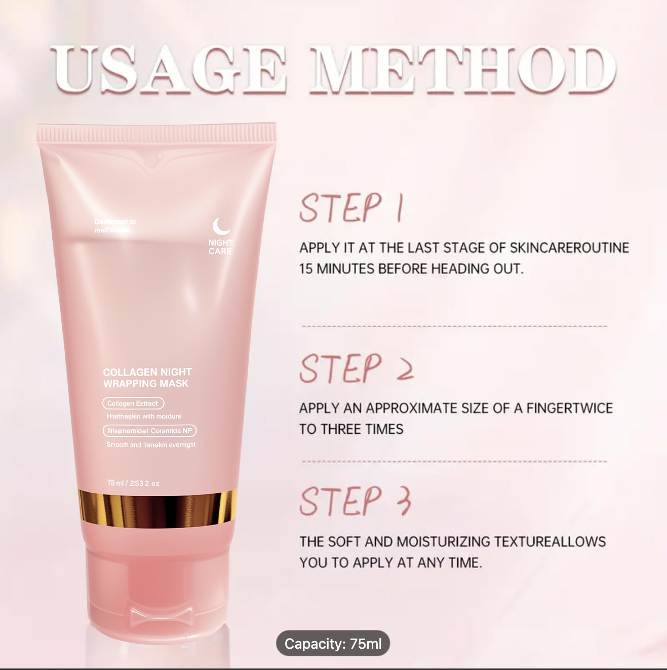 Masque pour le visage au collagène