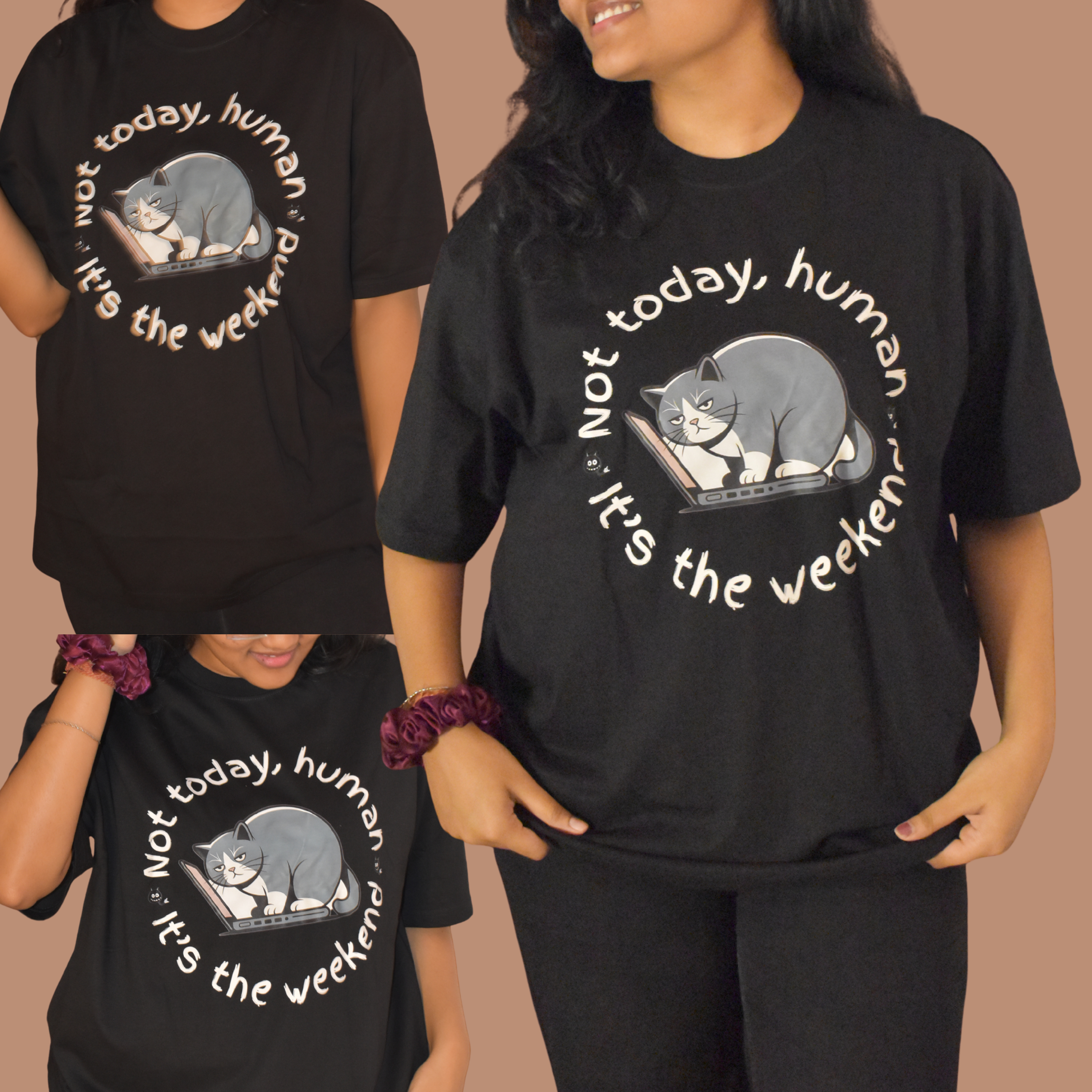 Weekend Cat Graphic T-Shirt