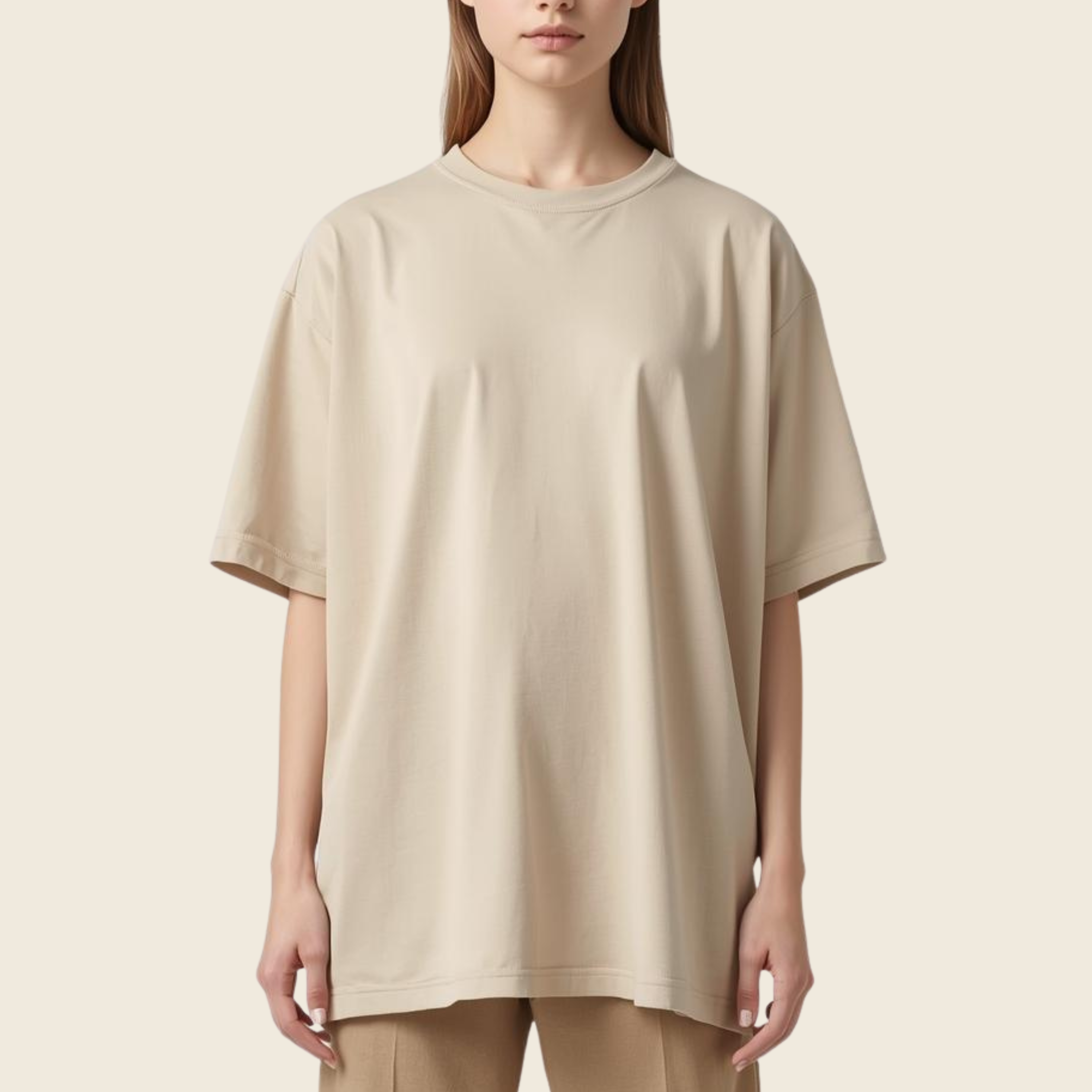 Oversized Beige T-Shirt