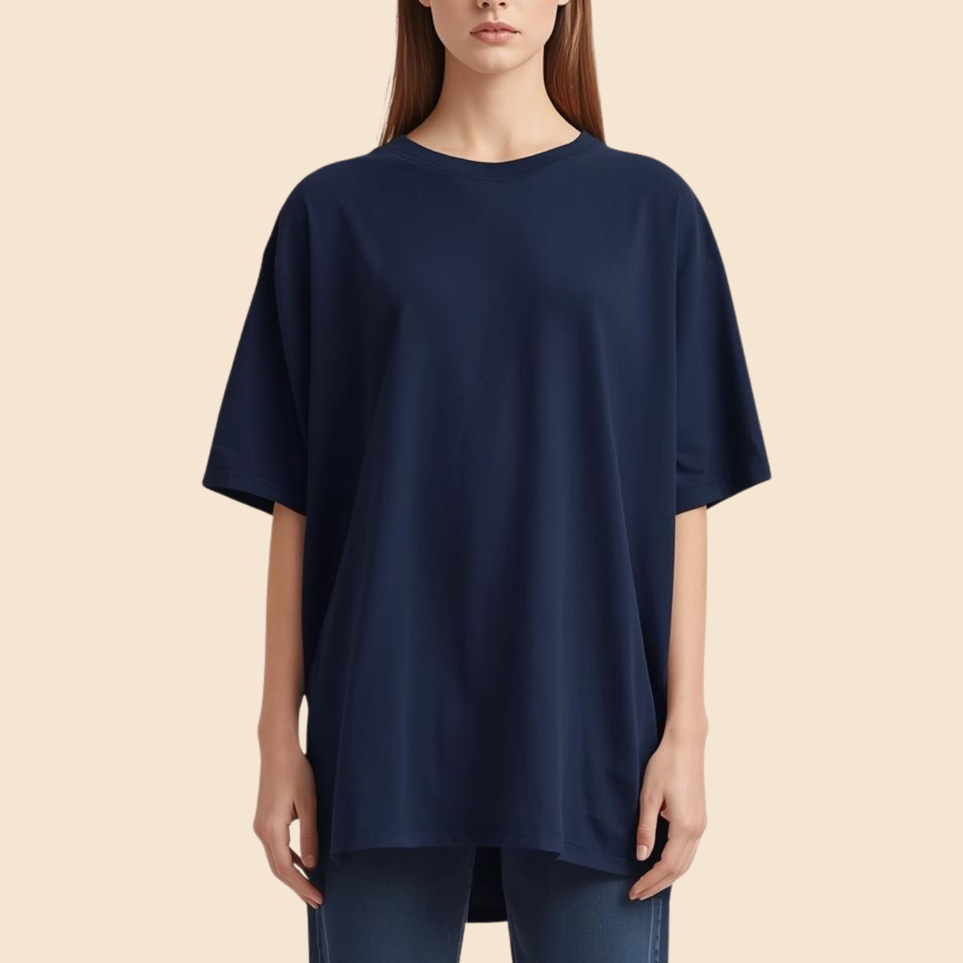 Navy Blue Oversized T-Shirt