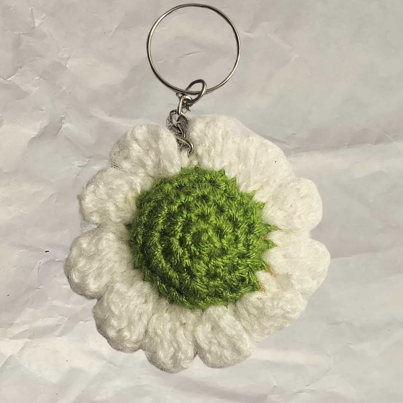 Crocheted Flower Keychain
