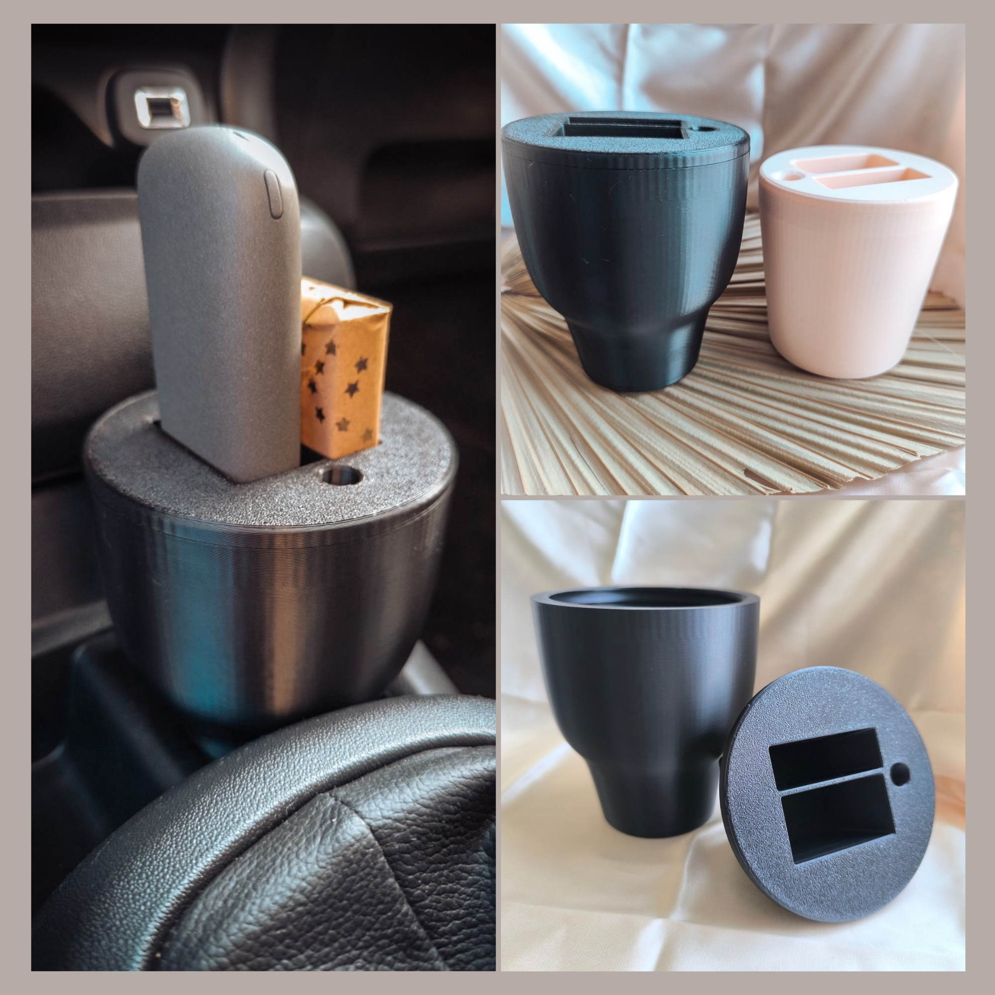 3D Printed Car Holder & Ashtray (for Heat-Not-Burn Device)