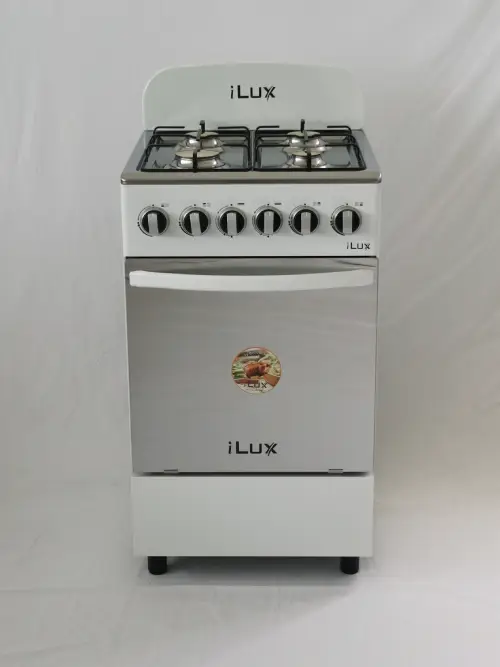 iLUX Cuisinière à Gaz 4 Feux -LX-50CW - Blanc