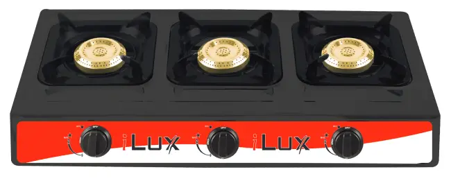 iLUX Cuisinière à Gaz - Réchaud 3 Feux - LXG-7103B