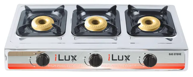 iLUX Cuisinière à Gaz - Réchaud 3 Feux - LXG-7103S