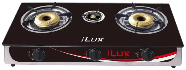 iLux Cuisinière à Gaz - Réchaud 3 Feux - LXG-8213S