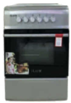 iLUX Cuisinière à Gaz  4 Feux - 5055  - Inox
