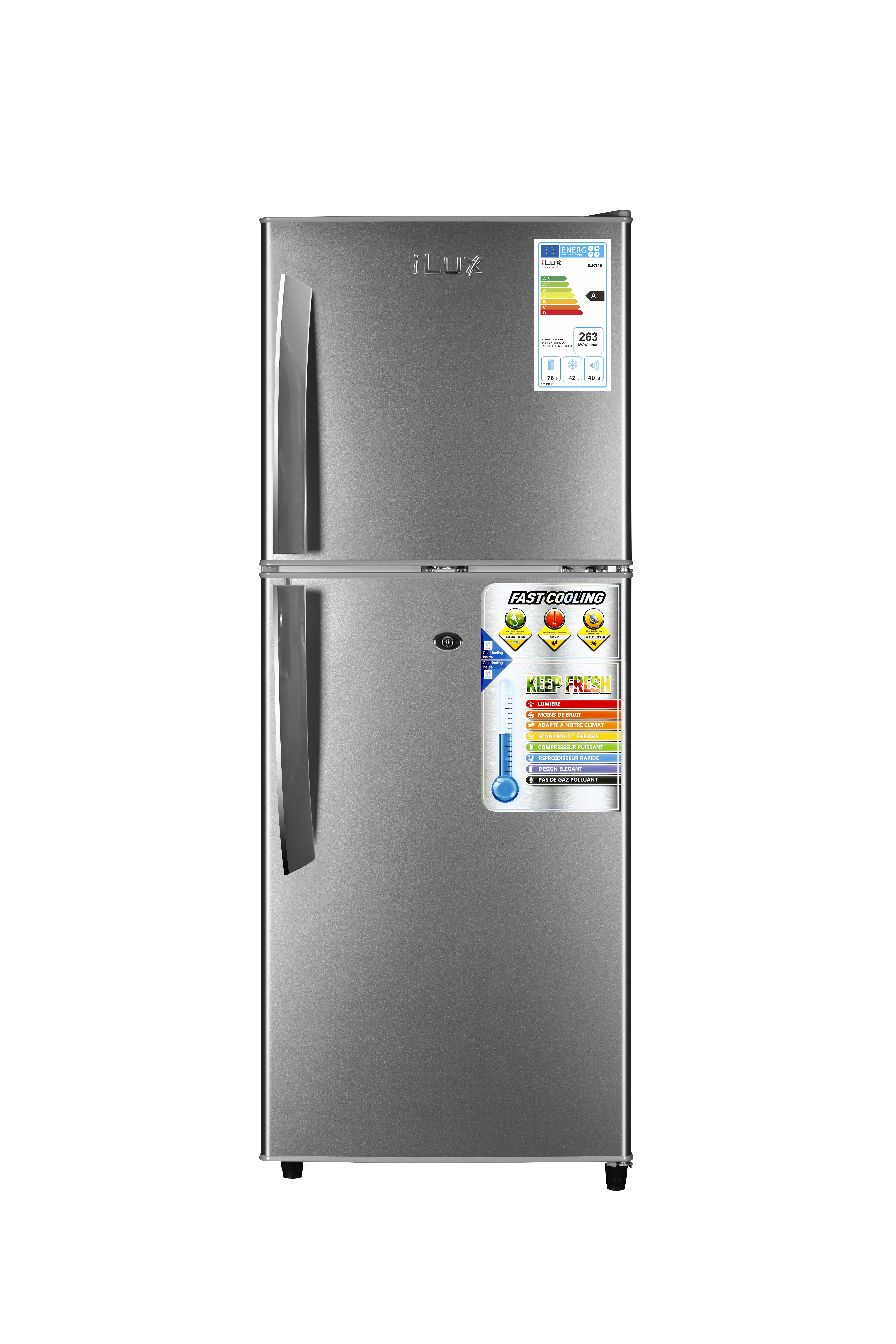 iLUX Réfrigérateur 2 Battants 138 L - ILR138