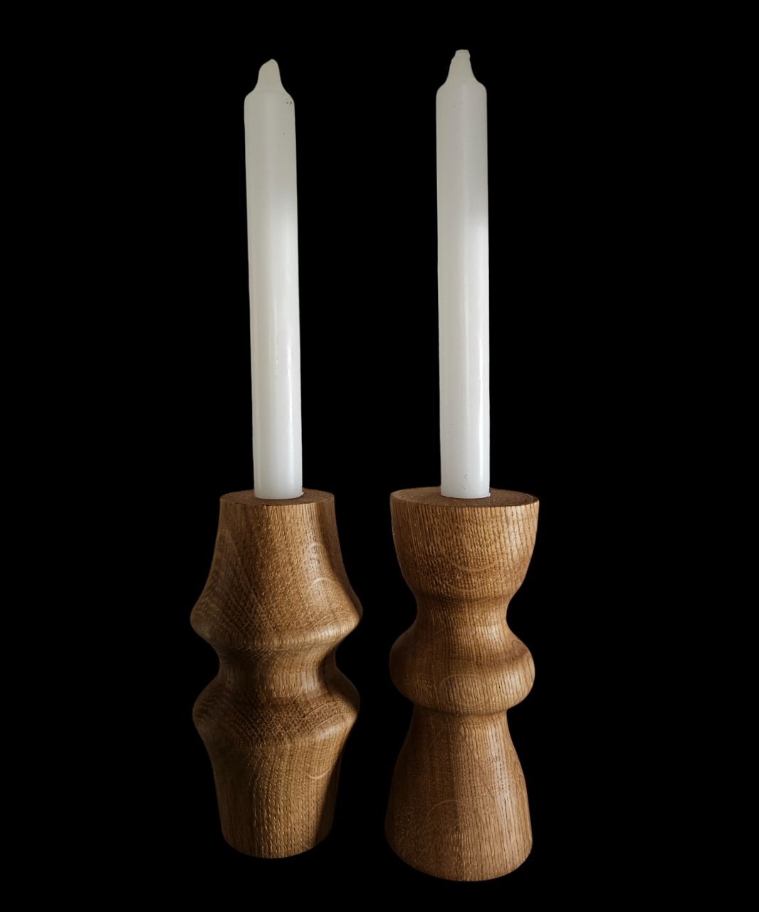 Bougeoirs jumaux inversés