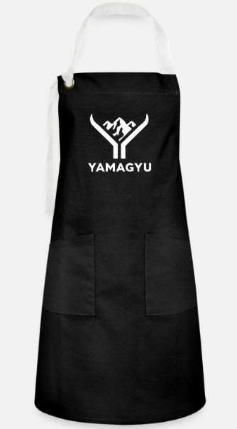 👩‍🍳 Tablier YAMAGYU – Bordeaux & Noir