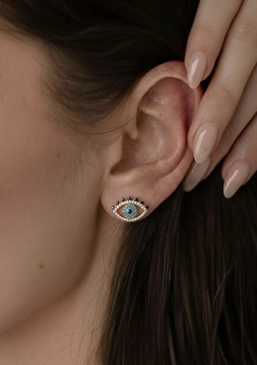 Evil Eye Stud Earrings