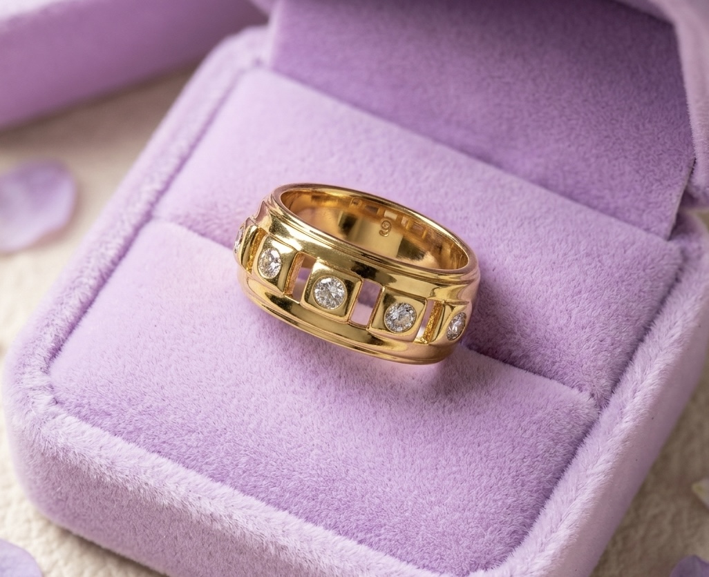 Elegant Gold & Diamond Ring