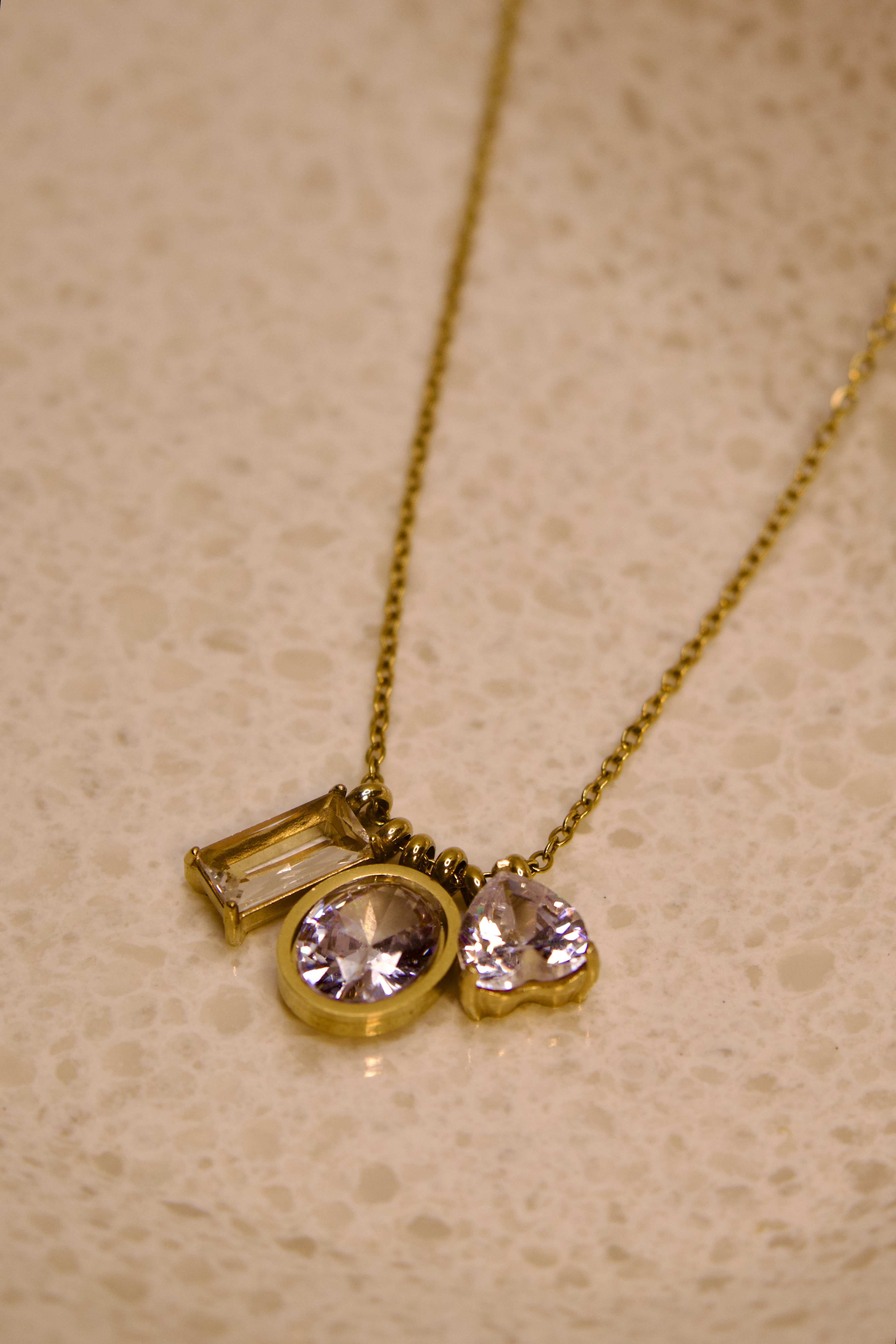 Oval- Heart Charm Necklace