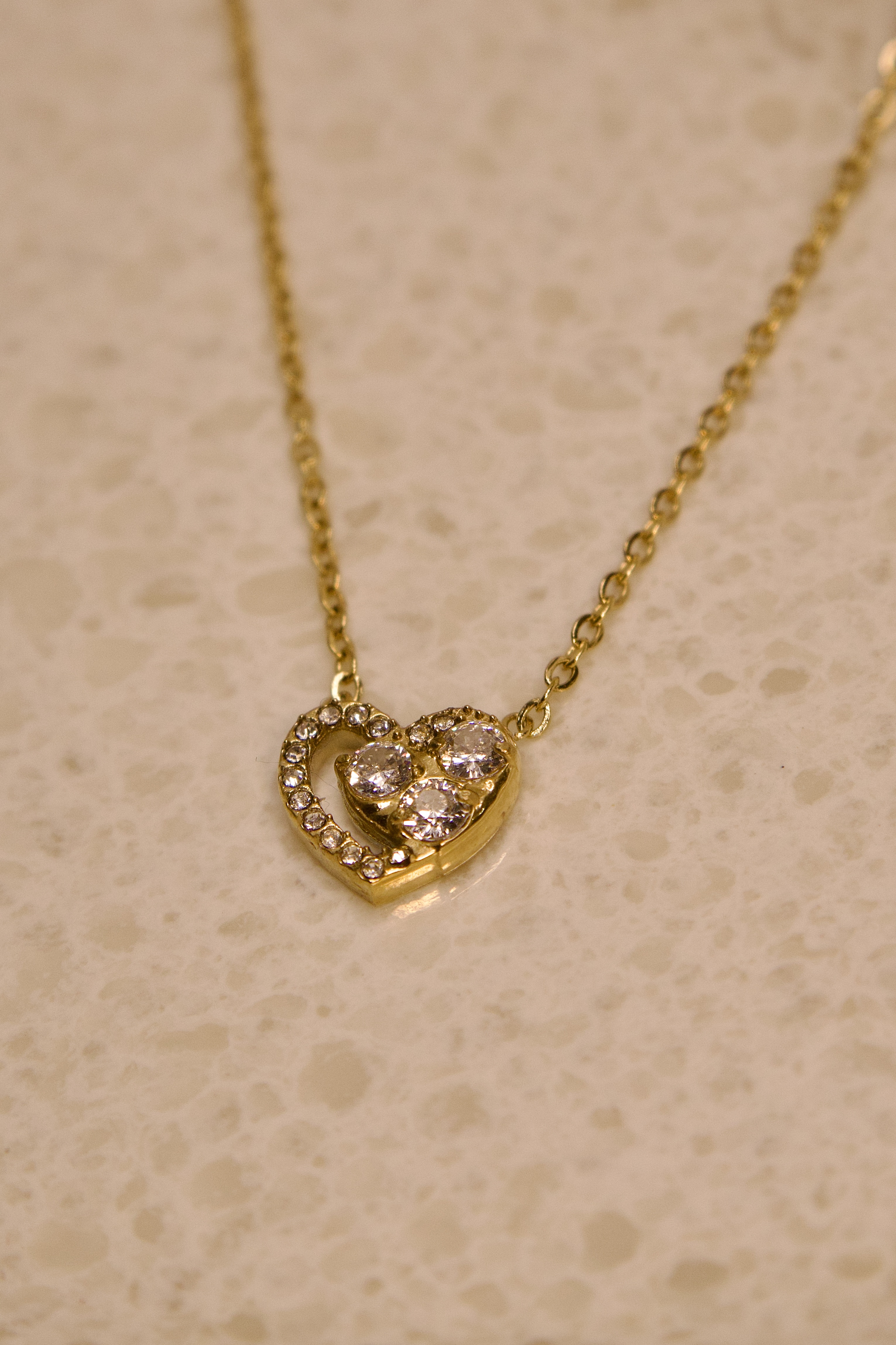 Studded Heart Necklace