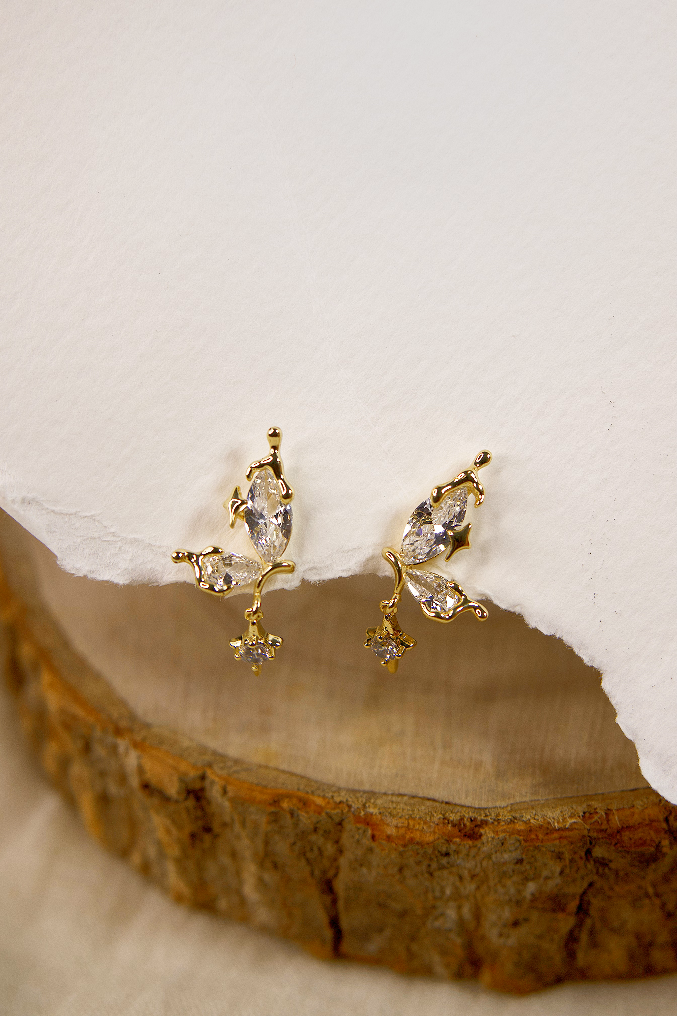 Half Butterfly Earrings