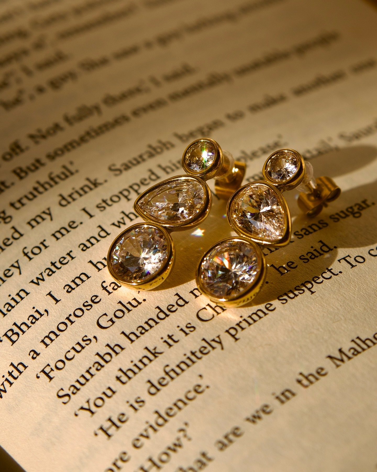 Three Big Diamond Earrings