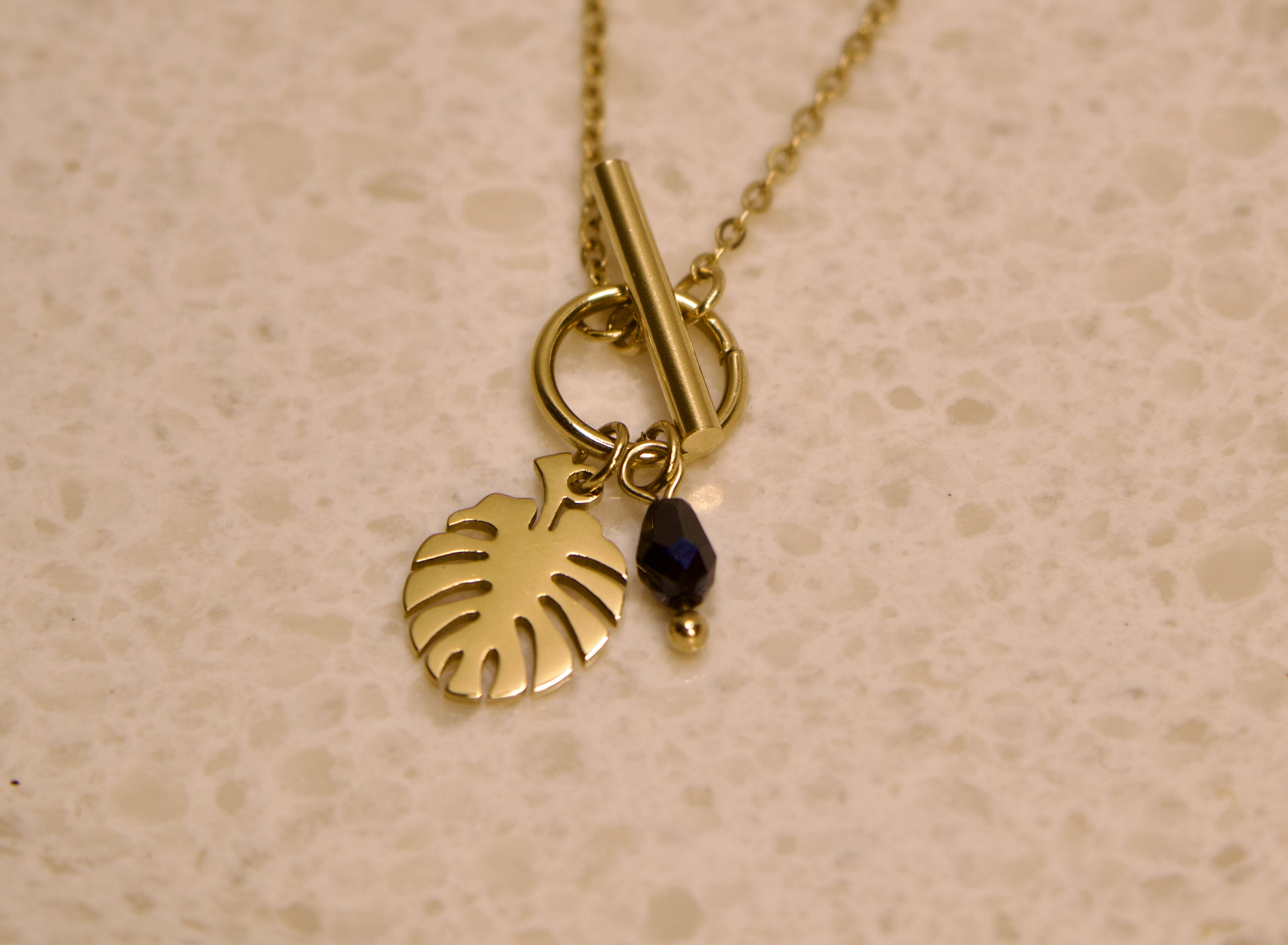 Gold Leaf Pendant Necklace