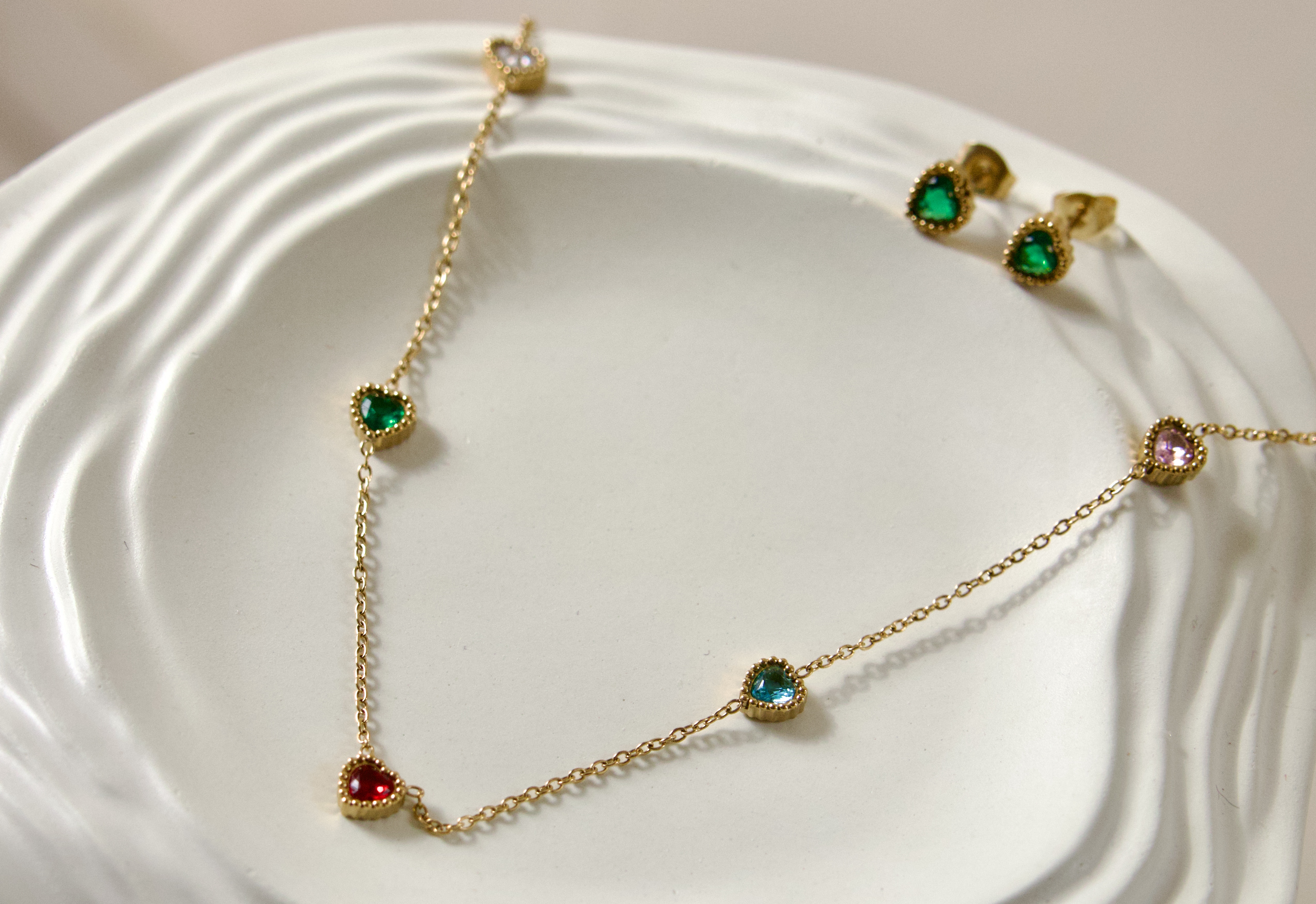 Rainbow Necklace set