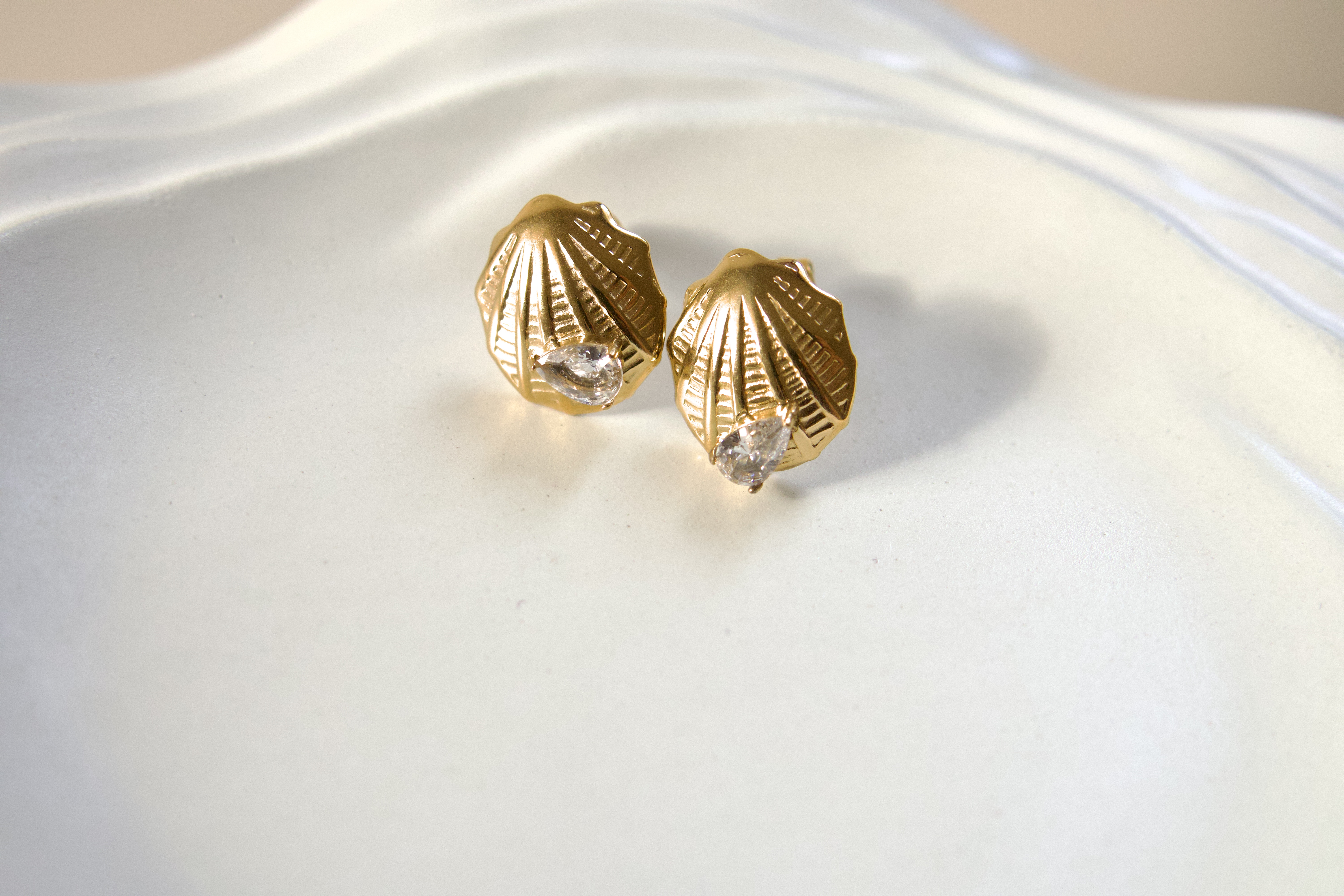 Gold Shell Earrings