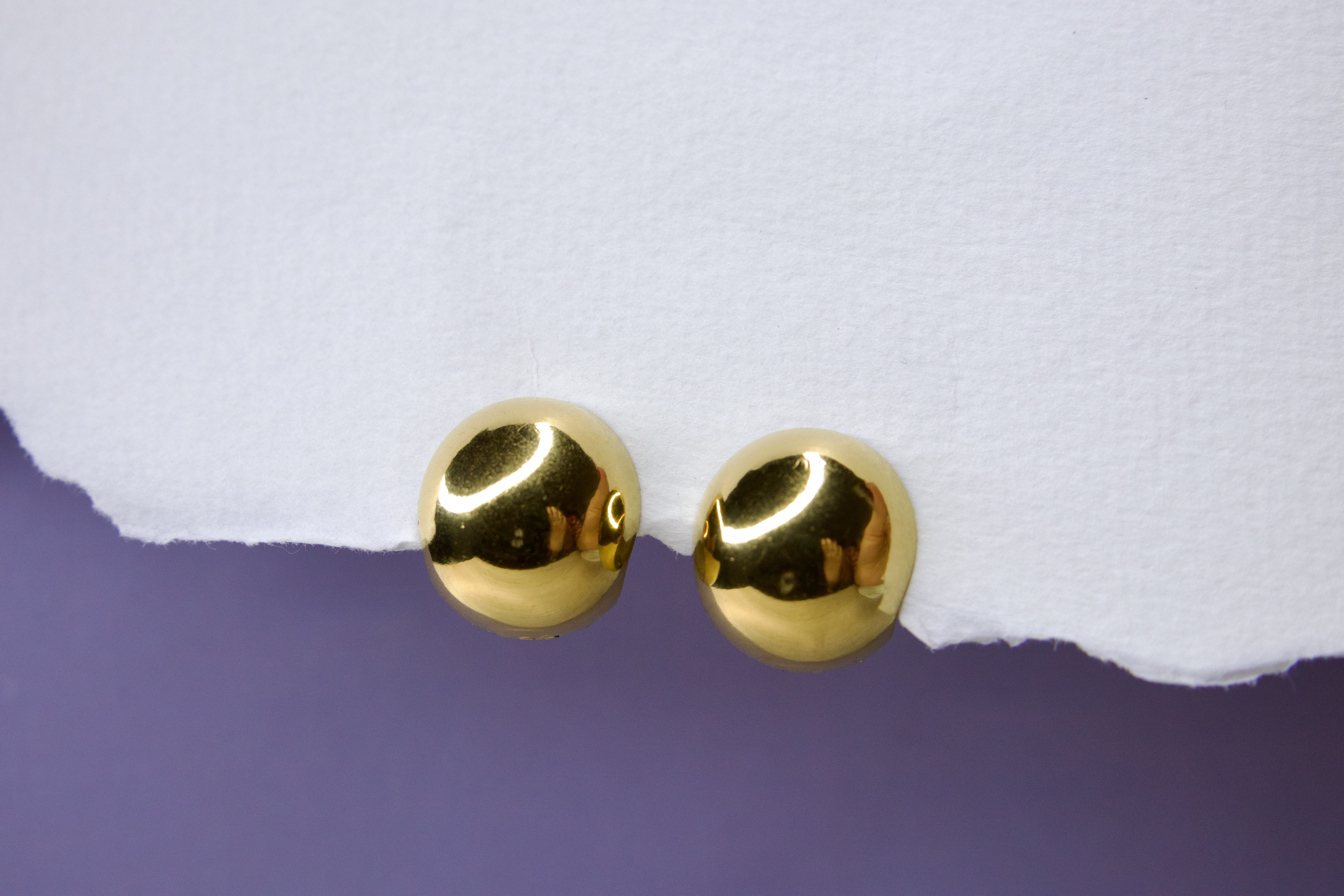 Gold Round Hoop