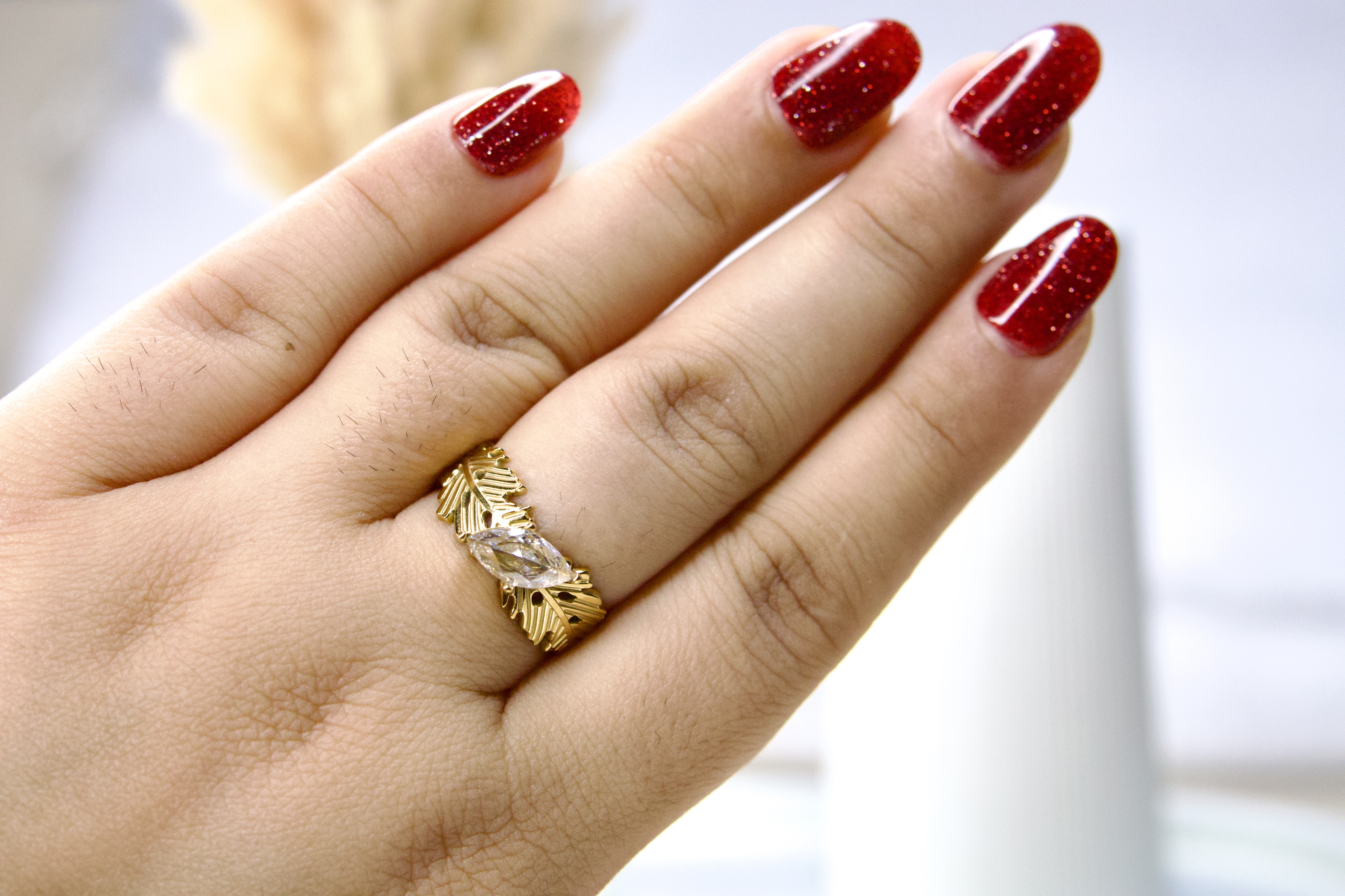 Gold leaf ring
