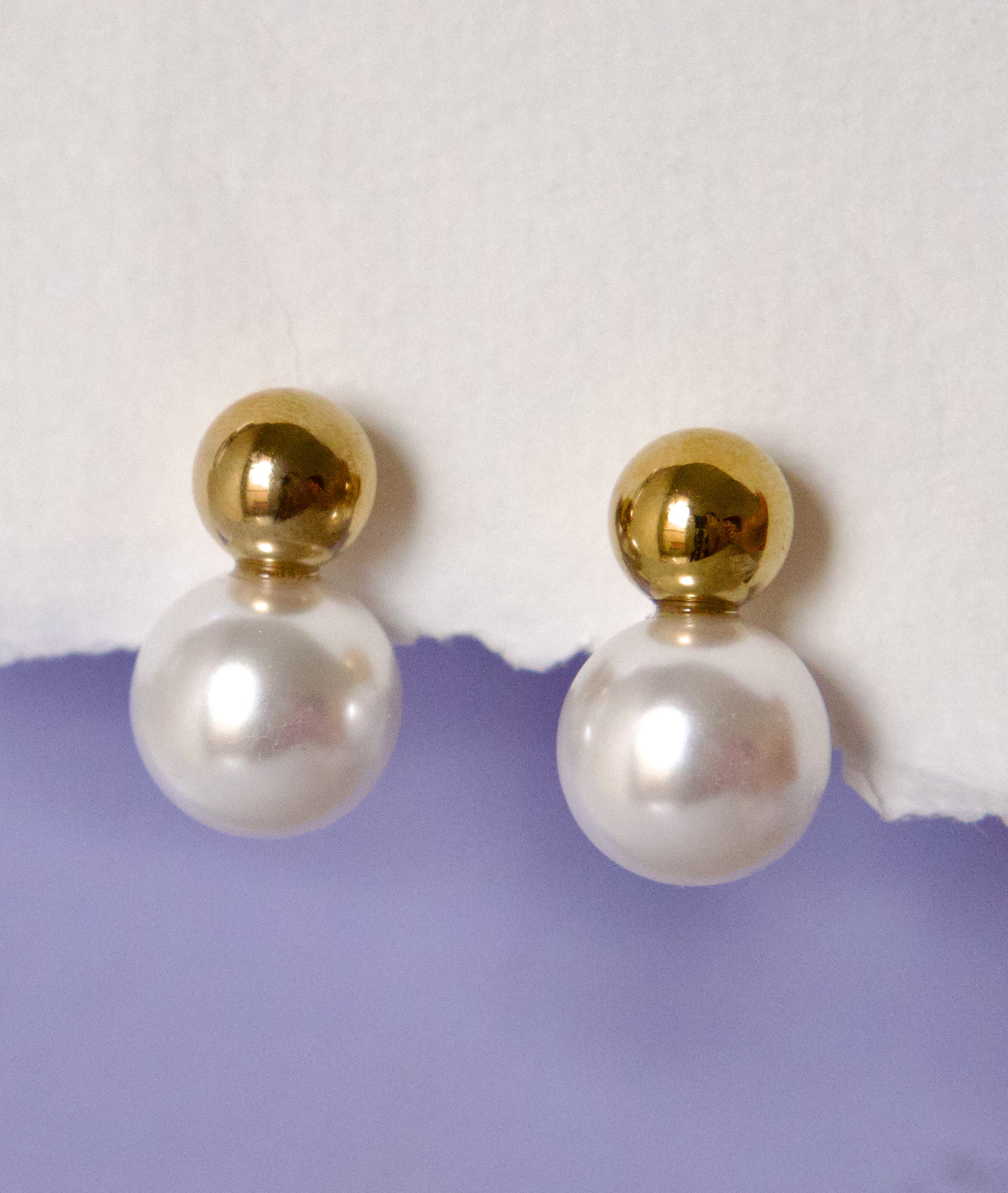 Gold and Pearl Earrings