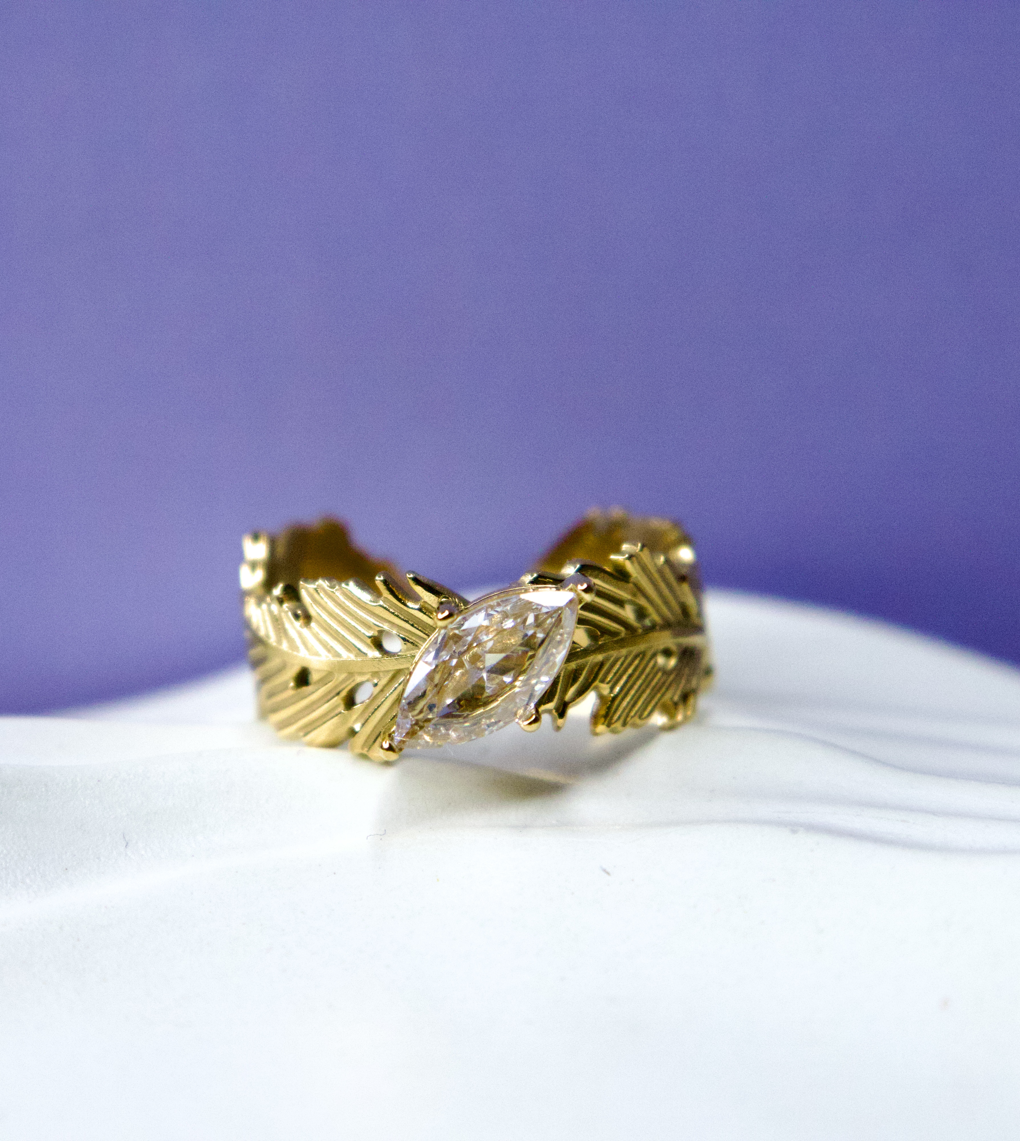 Gold leaf ring