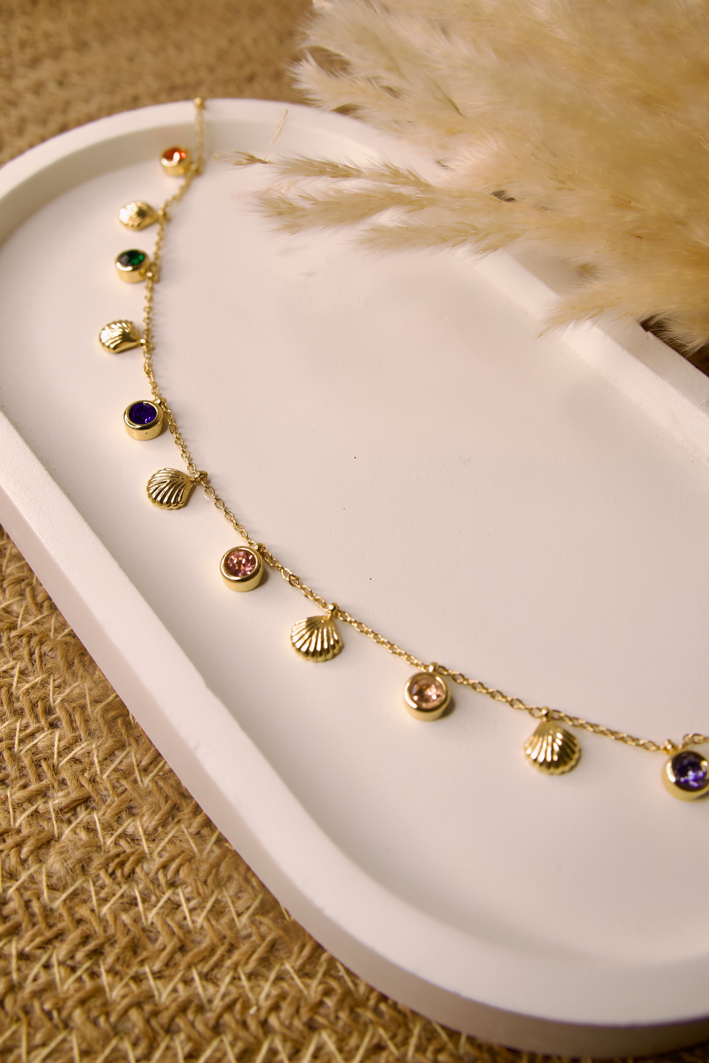 Gold Shell Charm Necklace