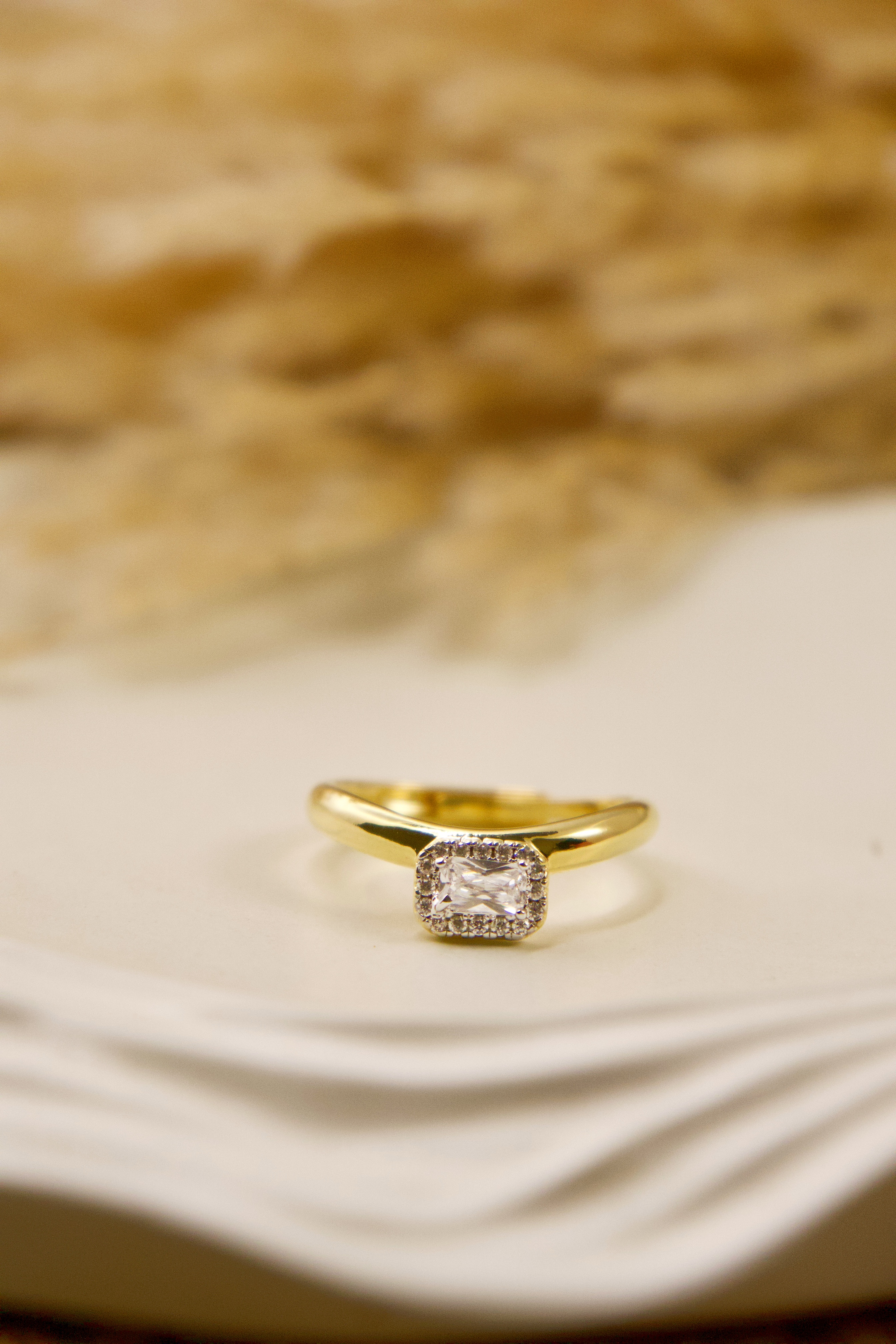 Rectangular Diamond Ring