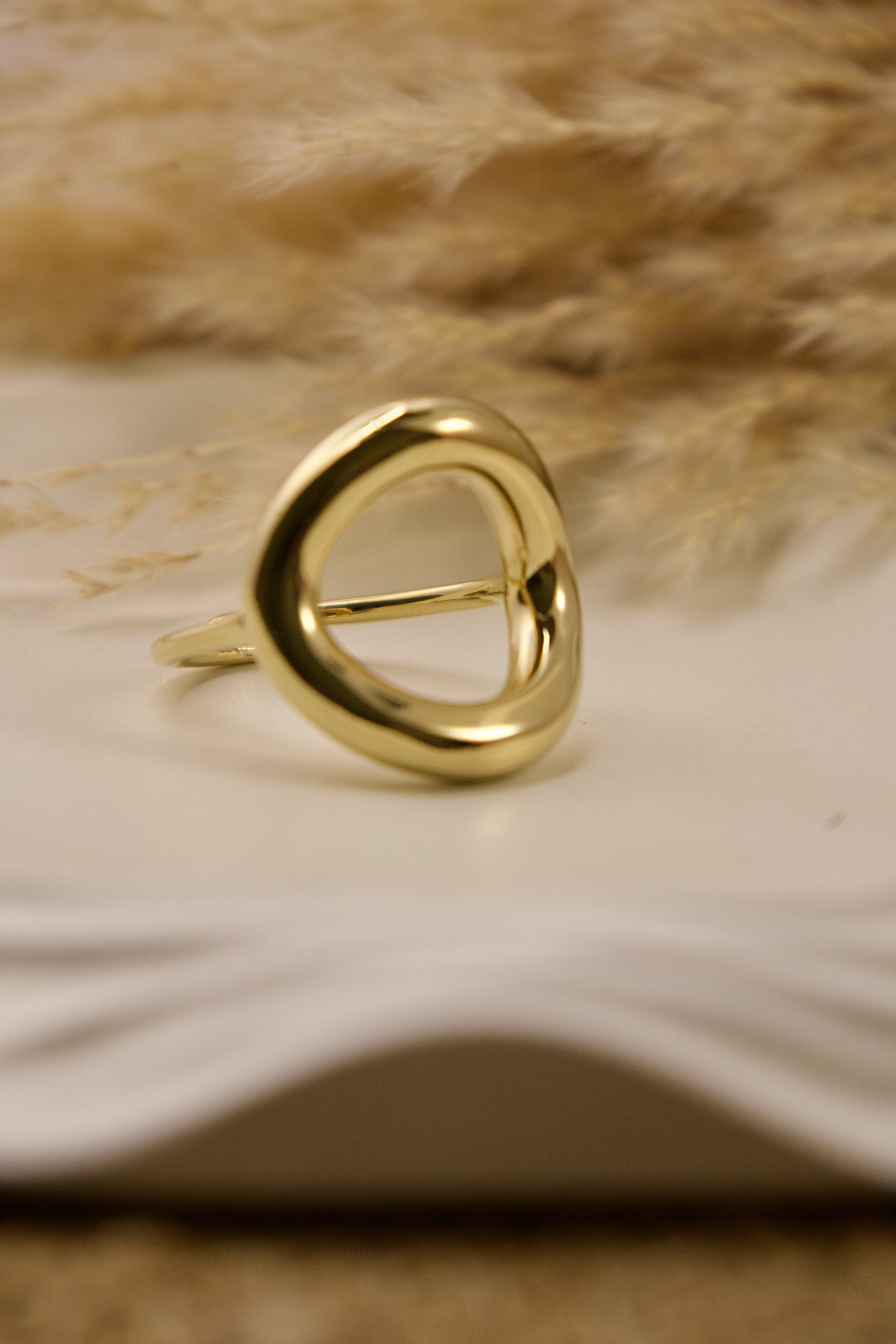 Elegant Gold Abstract Ring